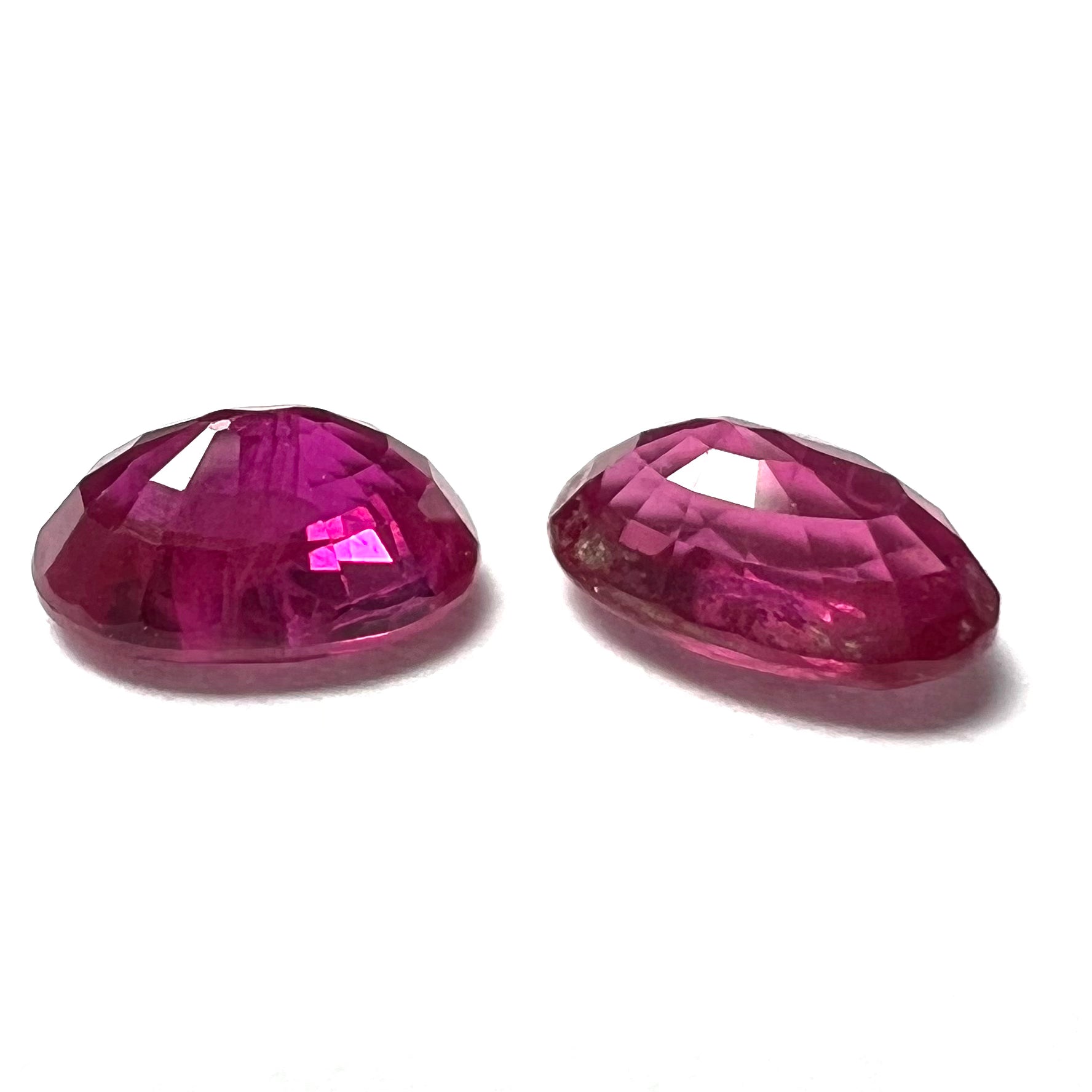 1.25CTW Pair of Natural Oval Loose Ruby 6x3x2.5mm Earth mined Gemstone