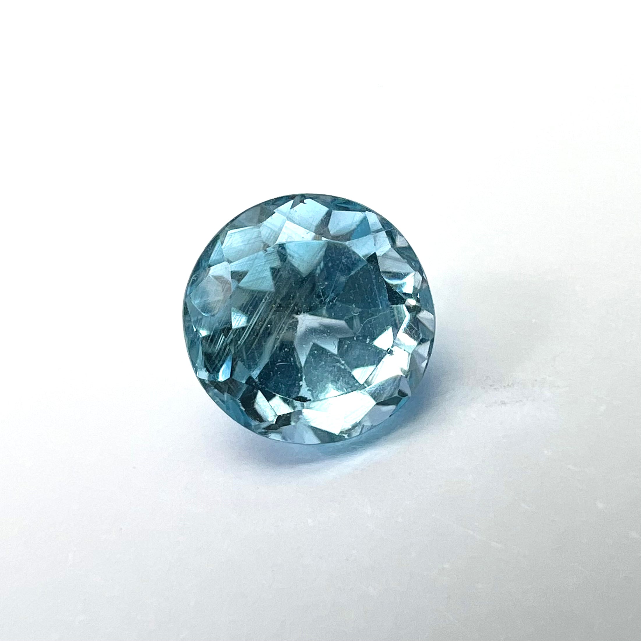 3.8CTW Loose Natural Round Cut Topaz 9x6.8mm Earth mined Gemstone