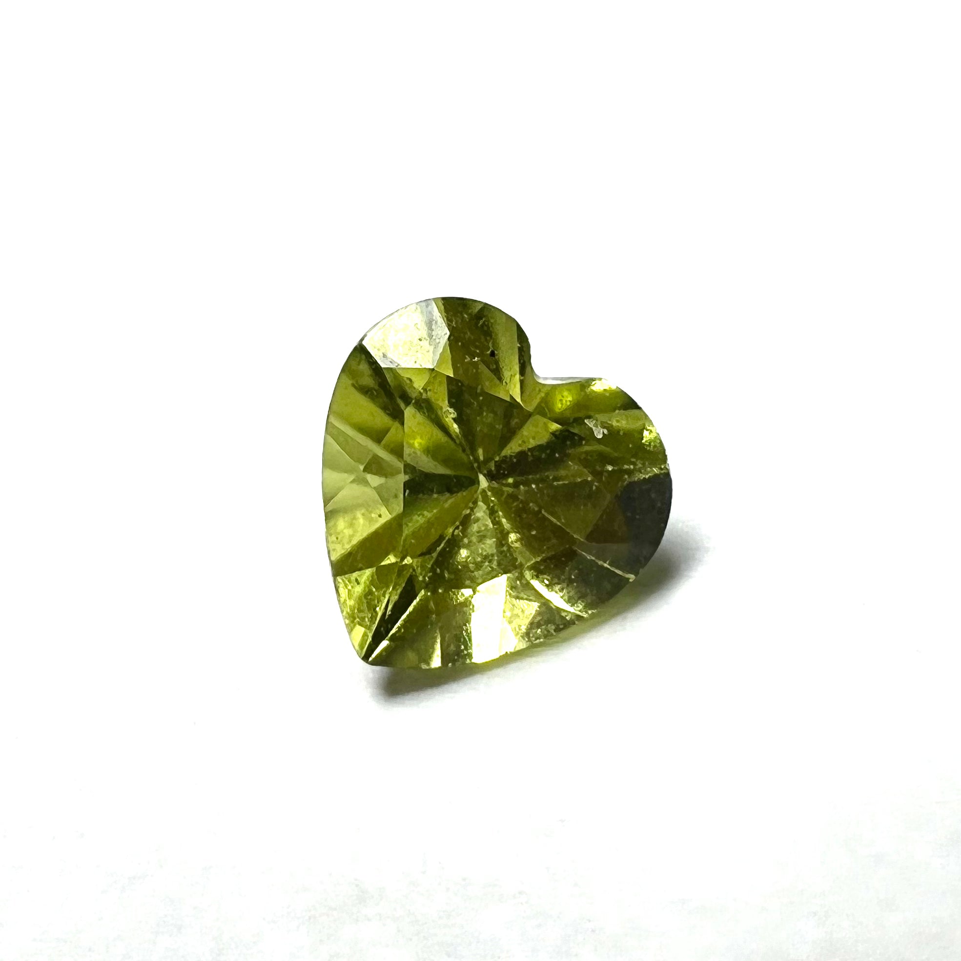.44CT Loose Natural Heart Cut Peridot 5.2x5x3mm Earth mined Gemstone