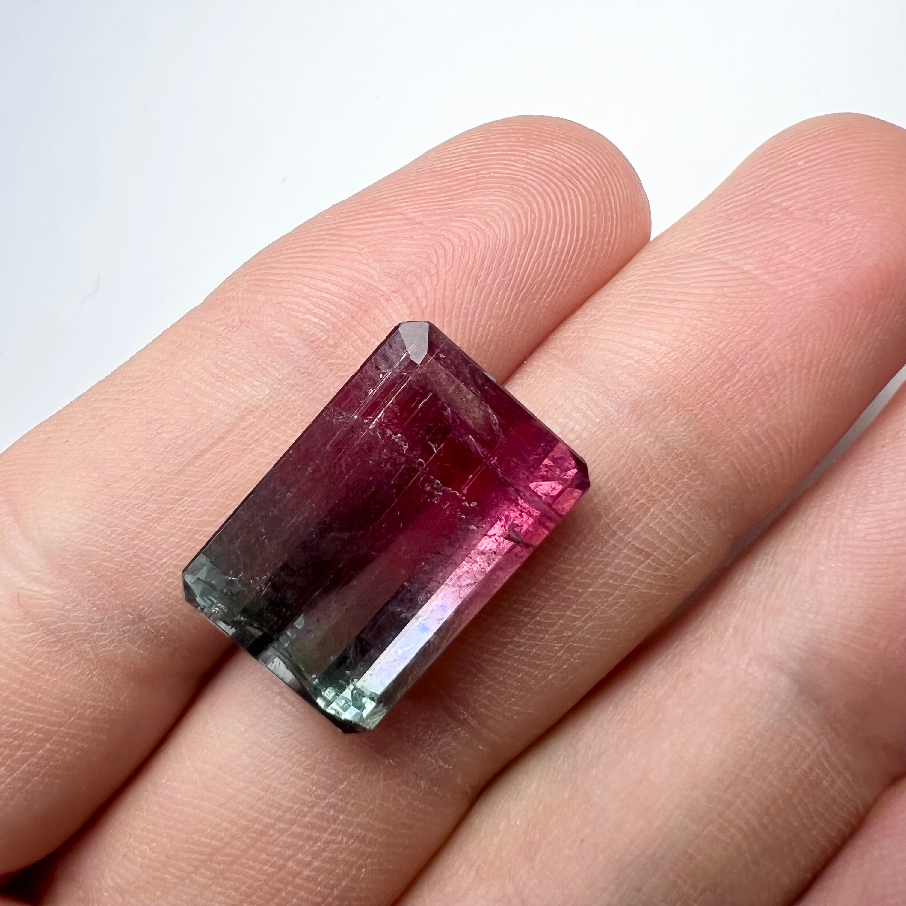 19.12CTW Natural Emerald Cut Tourmaline 19.16x13.23mm Earth mined Gemstone