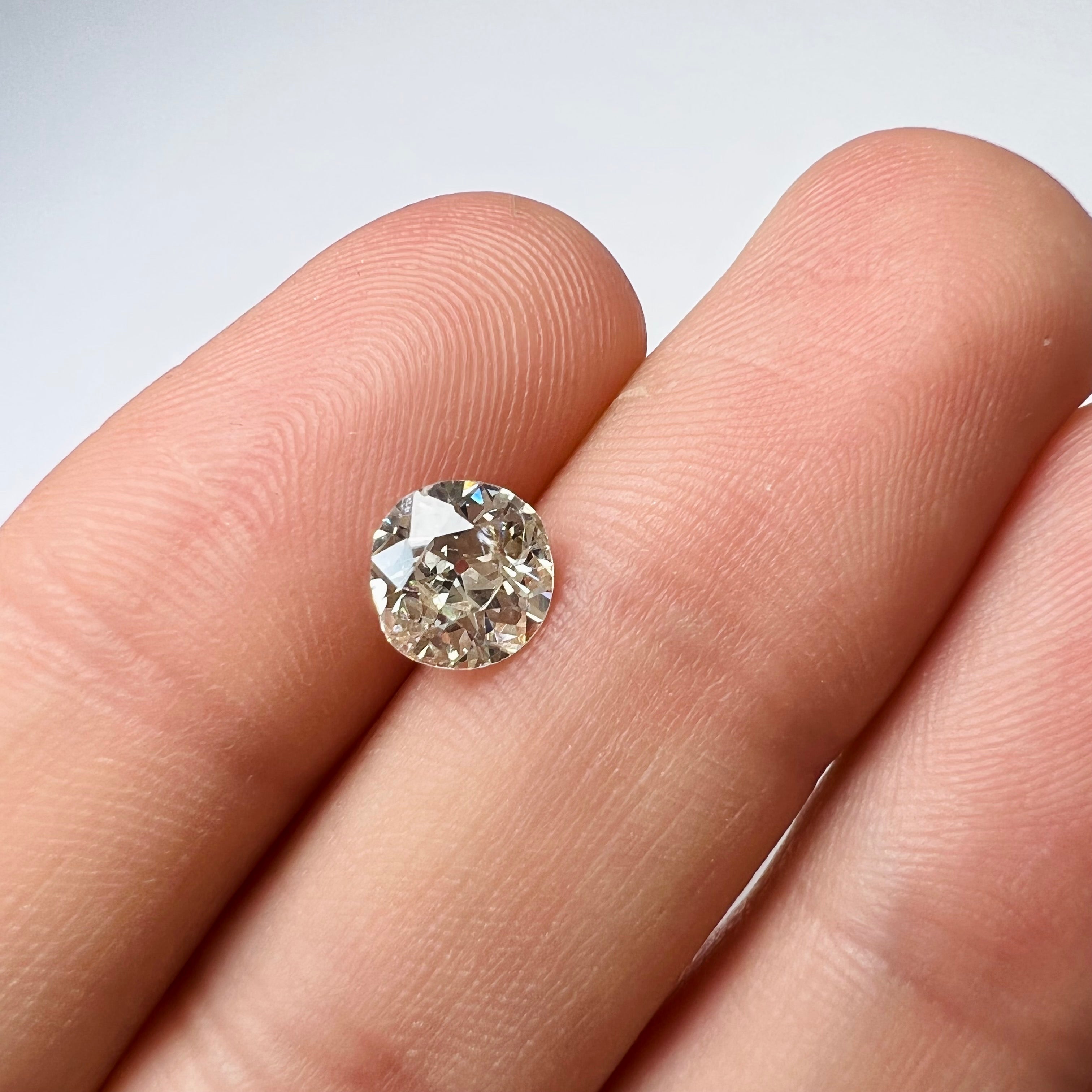 1.21CT Old European Cut Diamond L I2 6.66x7.09x3.95mm Natural Earth mined