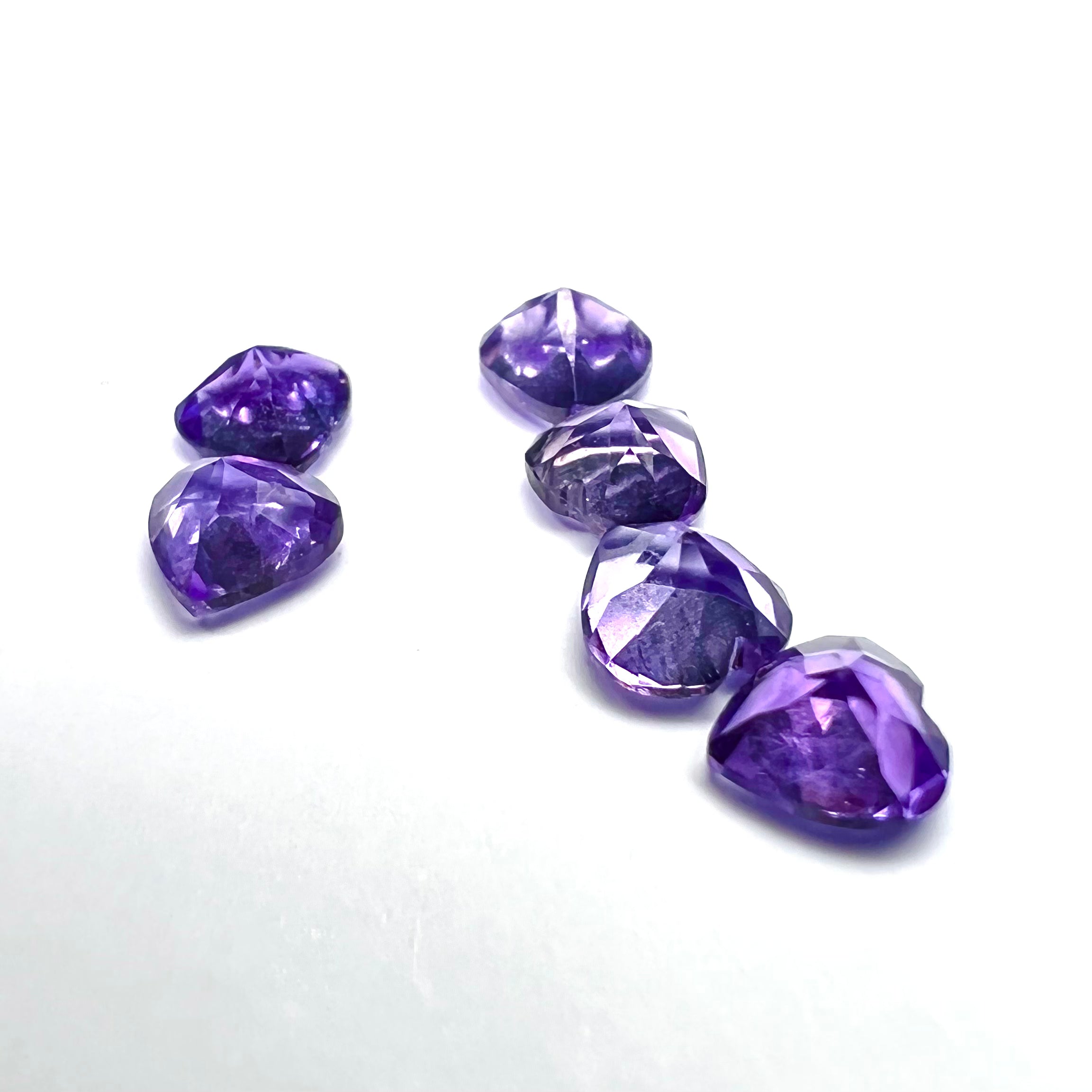 1/2CT Natural Loose Heart Amethyst 5mm earth mined Gemstone