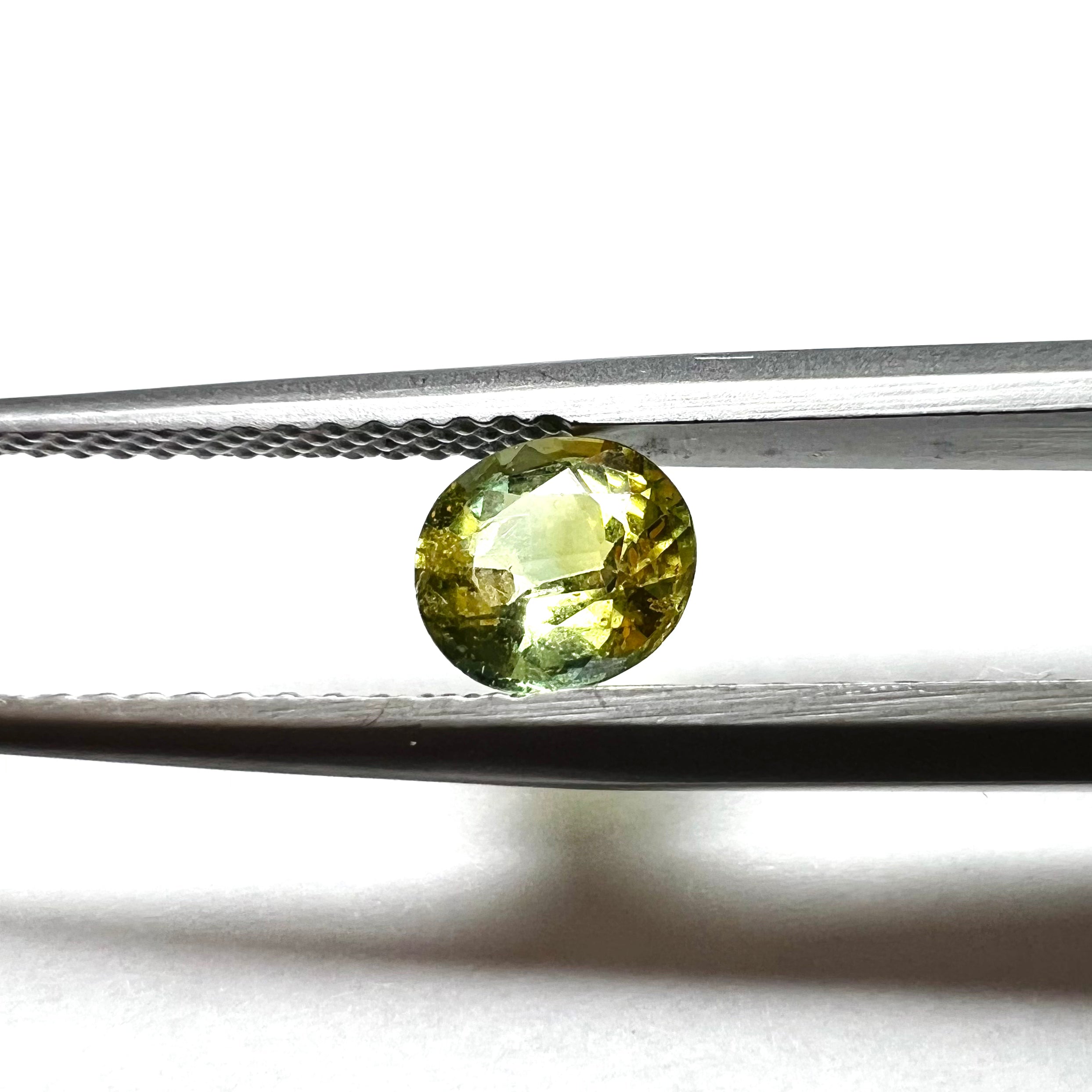 .74CT Loose Round Green Sapphire 5x4.5x3mm Earth mined Gemstone