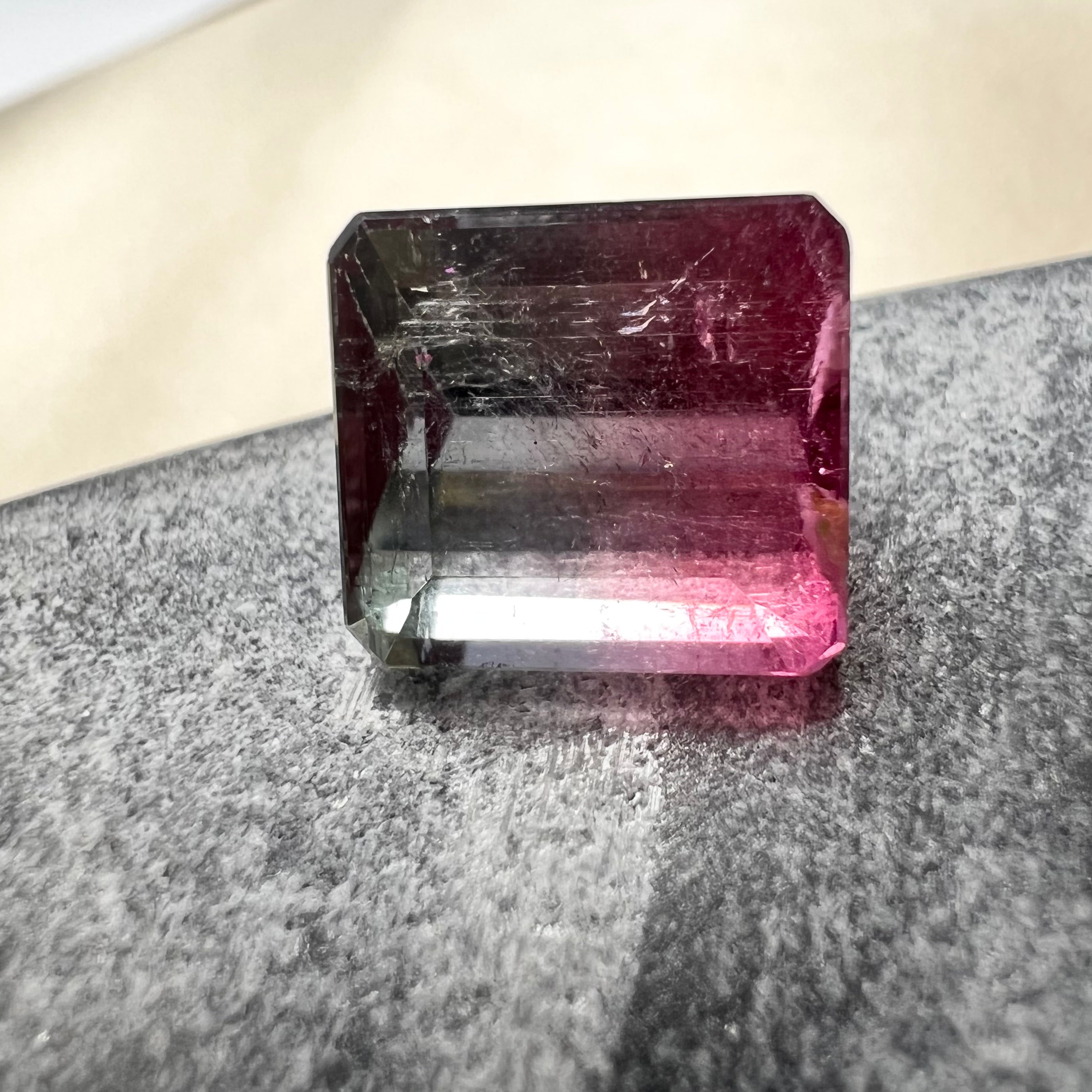 6.04CTW Natural Emerald Cut Tourmaline 10.28x9.40mm Earth mined Gemstone
