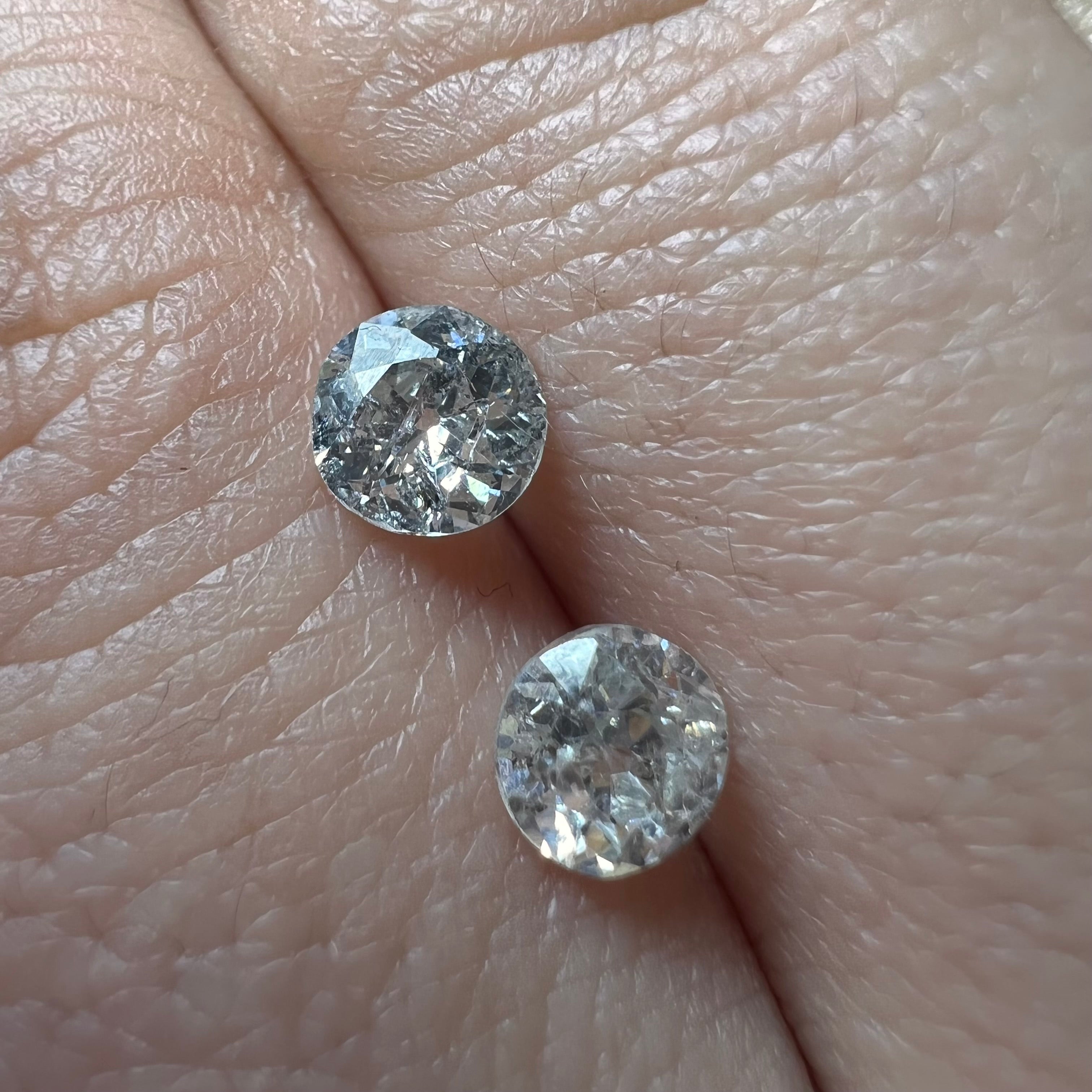 1.12CT Old Mine Cut Diamond H/J I2 5.5mm Natural Earth mined