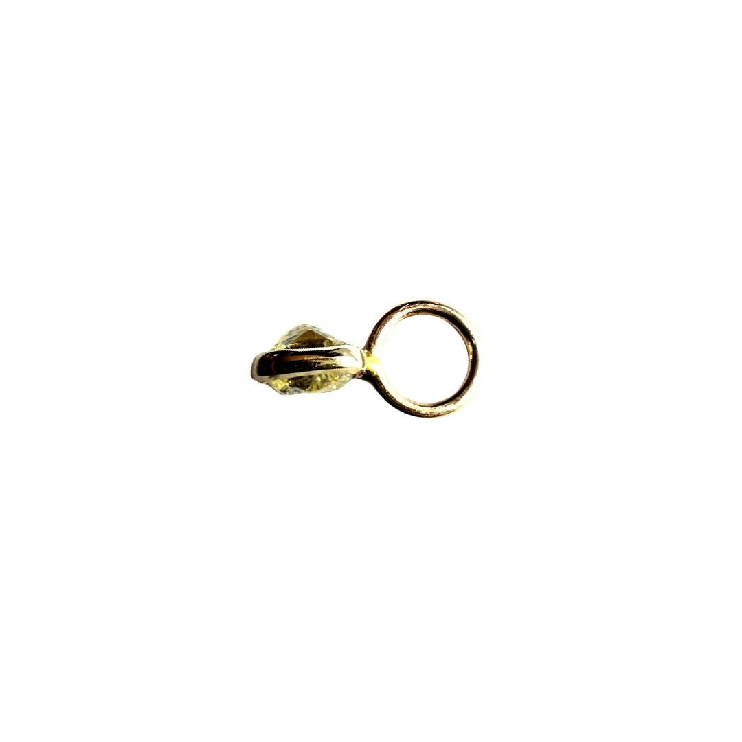 .25CT Yellow Cushion Diamond Pendant Charm