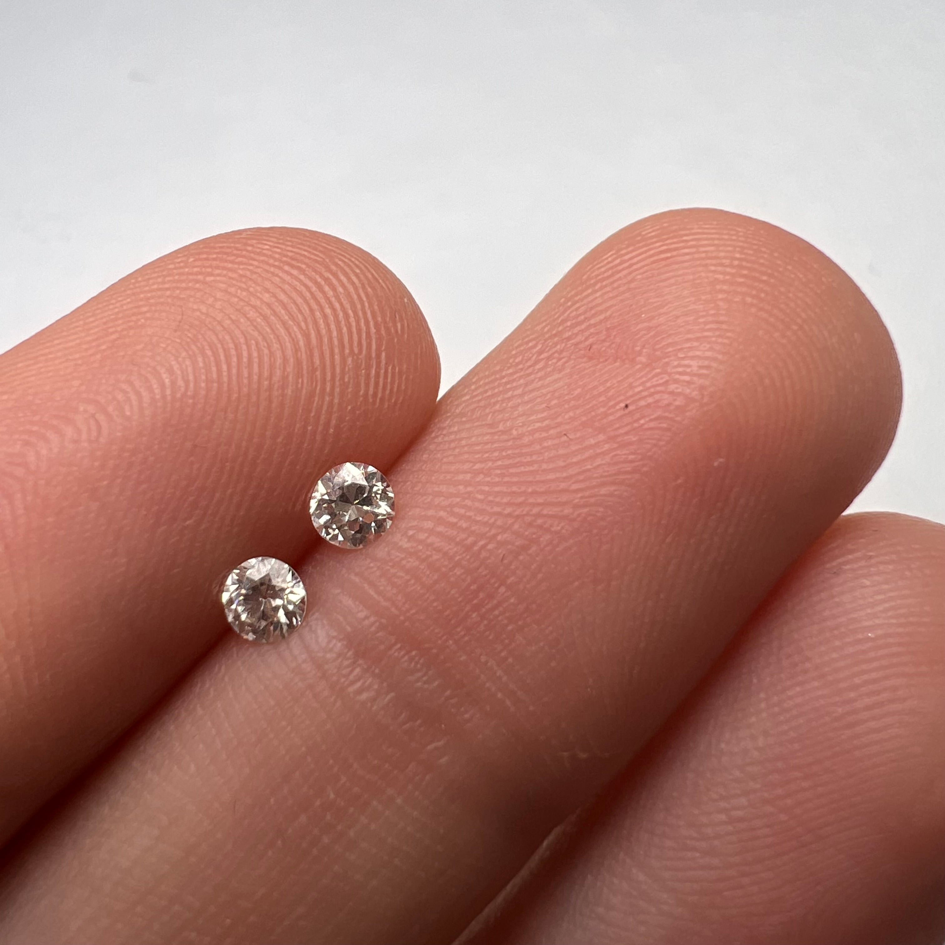 .28CTW Old Mine Cut Diamond Pair H VS2 3.5mm Natural Earth mined