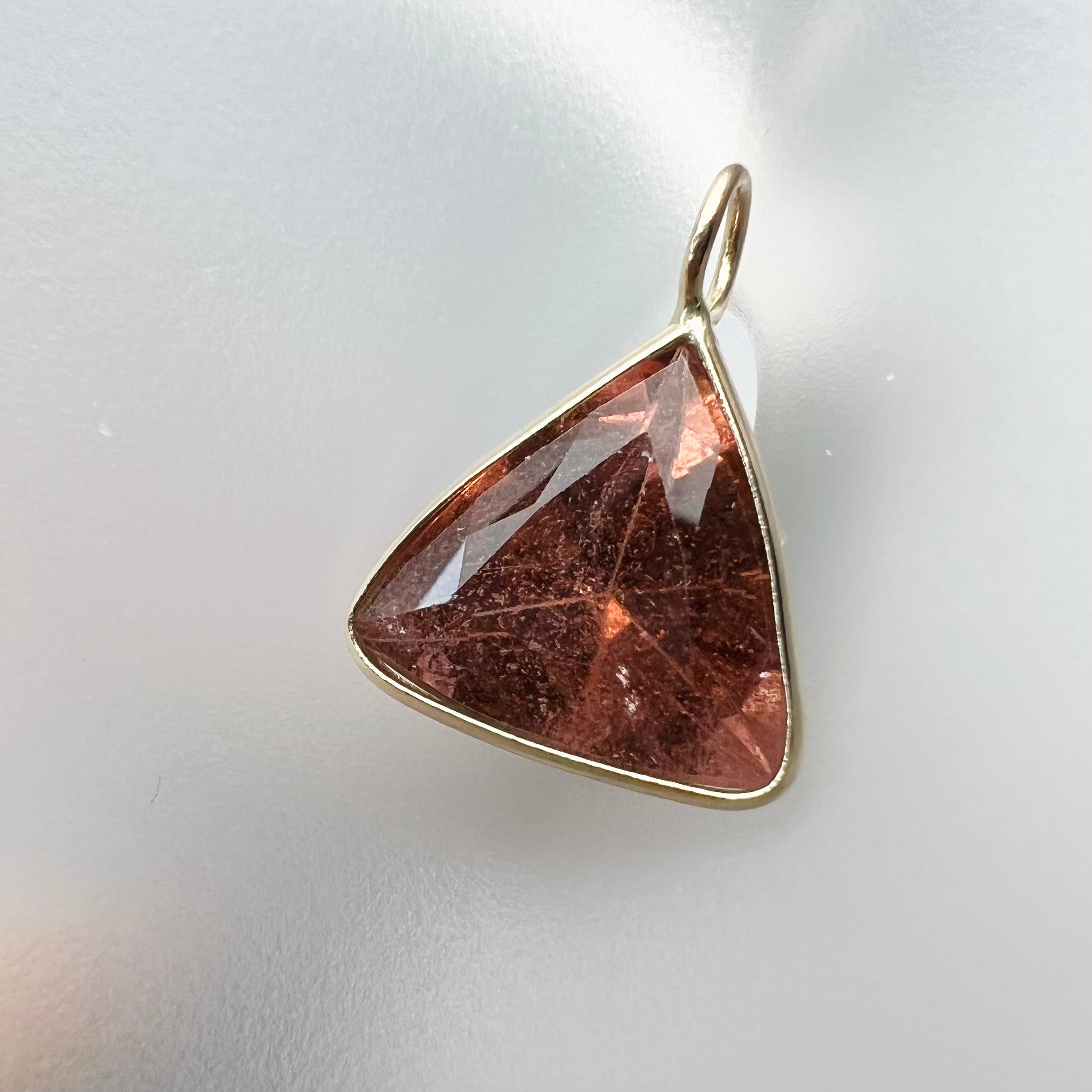 4.5CT Natural Tourmaline 14K Yellow Gold Pendant Charm 16x12mm