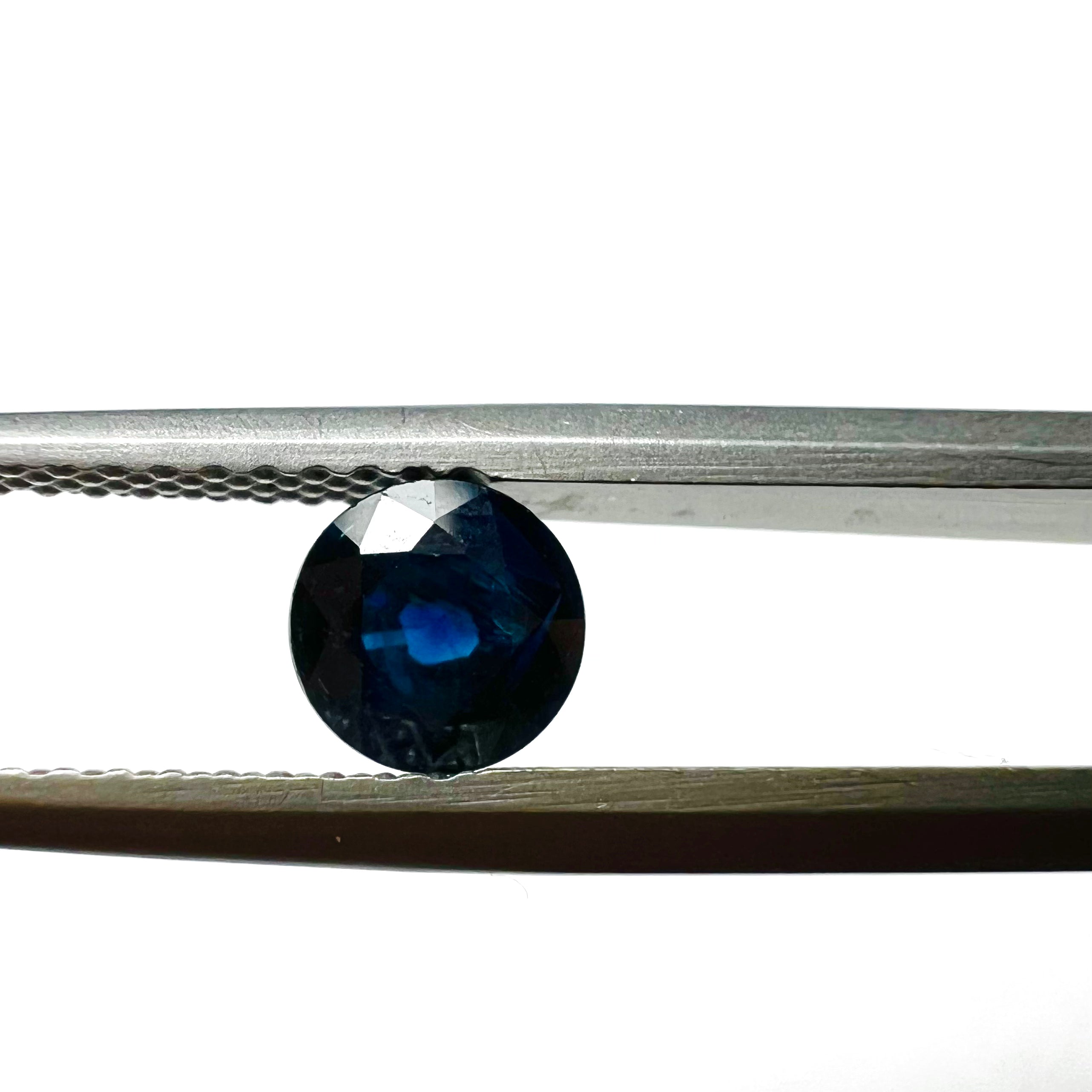 .78CT Loose Round Blue Sapphire 5.x4mm Earth mined Gemstone