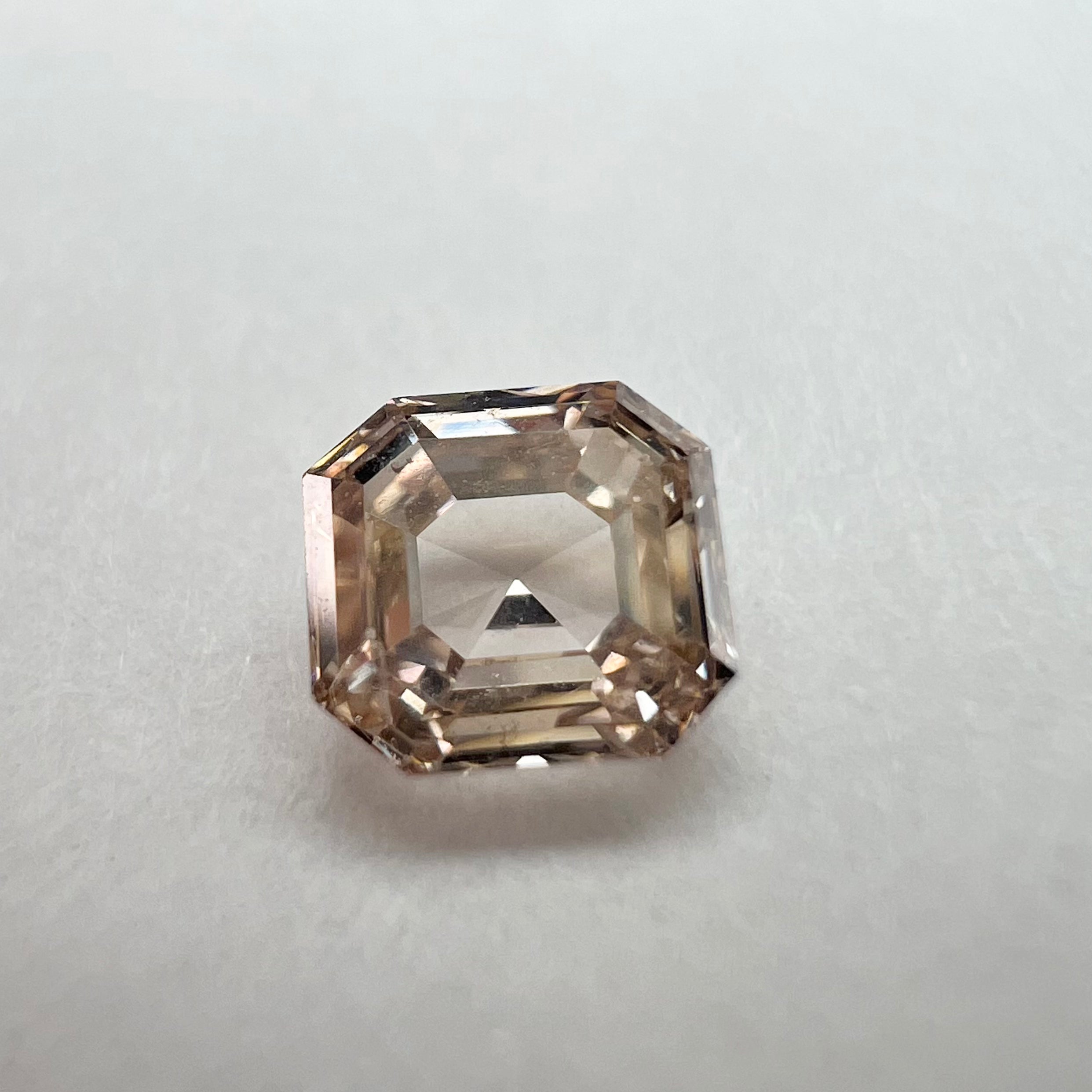 .42CT Cut Cornered Rectangular Step Cut Diamond Light Pink I1 4.62x4.22x2.17mm Natural Earth mined