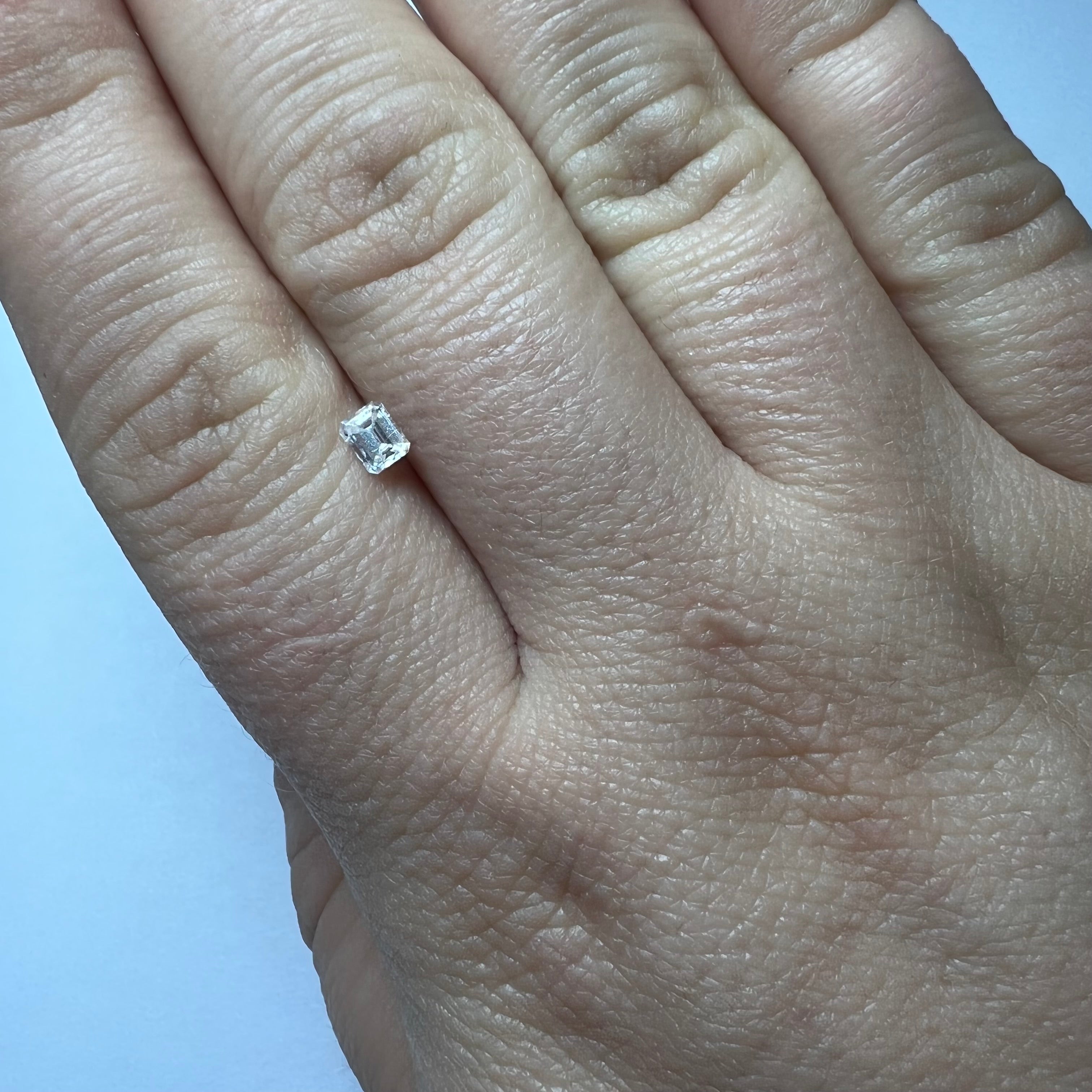 .23CT Emerald Cut Diamond F SI2 4.05x3.33x1.97mm Natural Earth mined