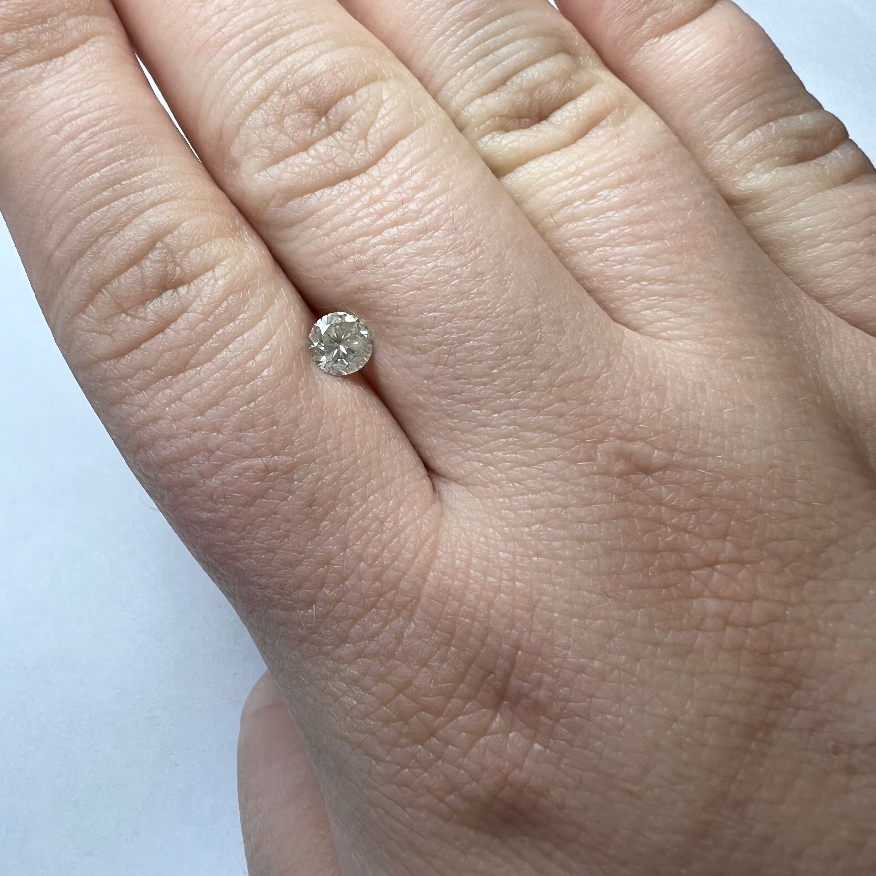 .63CT Brilliant Round Diamond N SI2 5.17x3.48mm Natural Earth mined