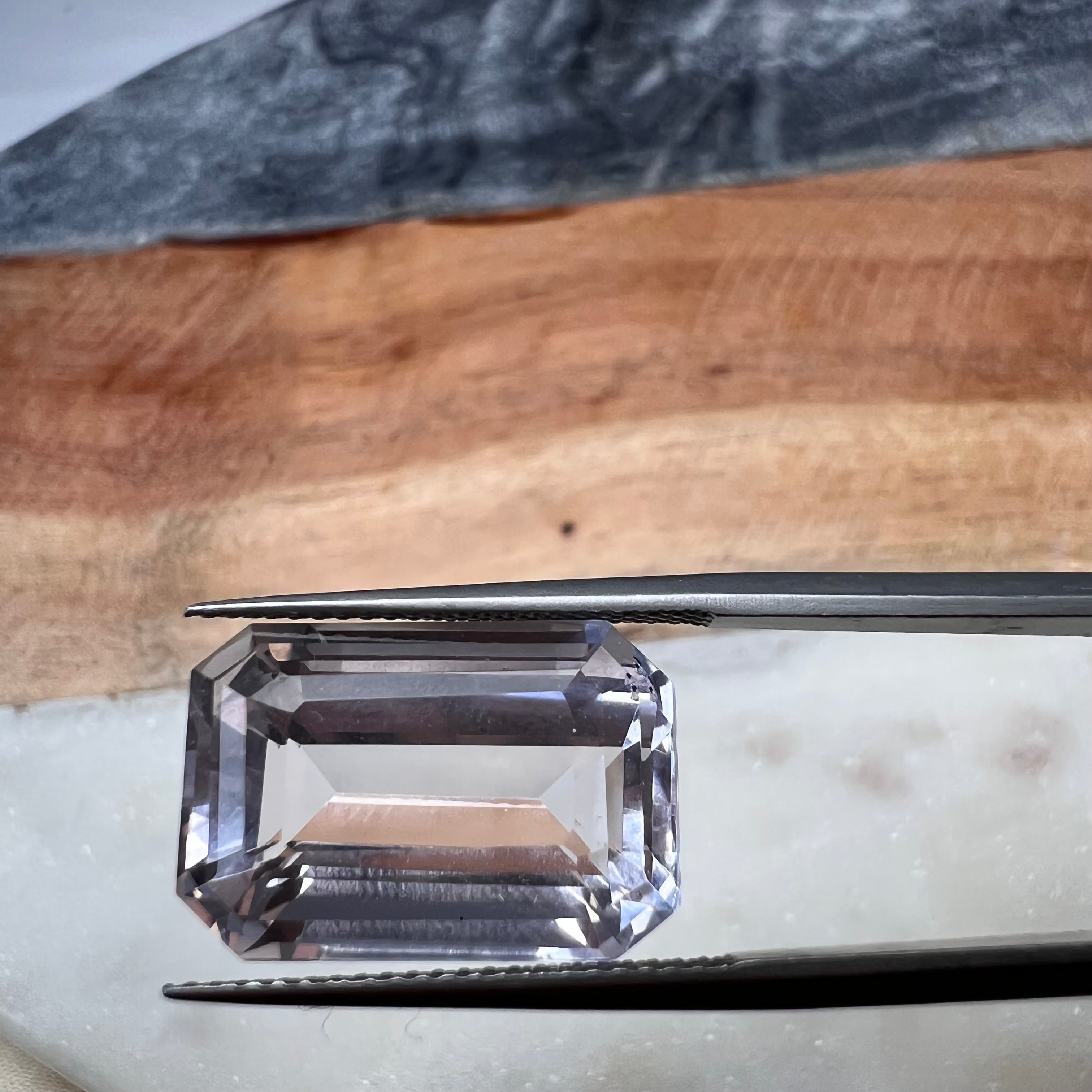 12.93CTW Natural Emerald Cut Kunzite 17.17x11.56mm Earth mined Gemstone