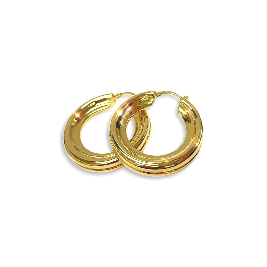 14K Yellow Gold Hoops