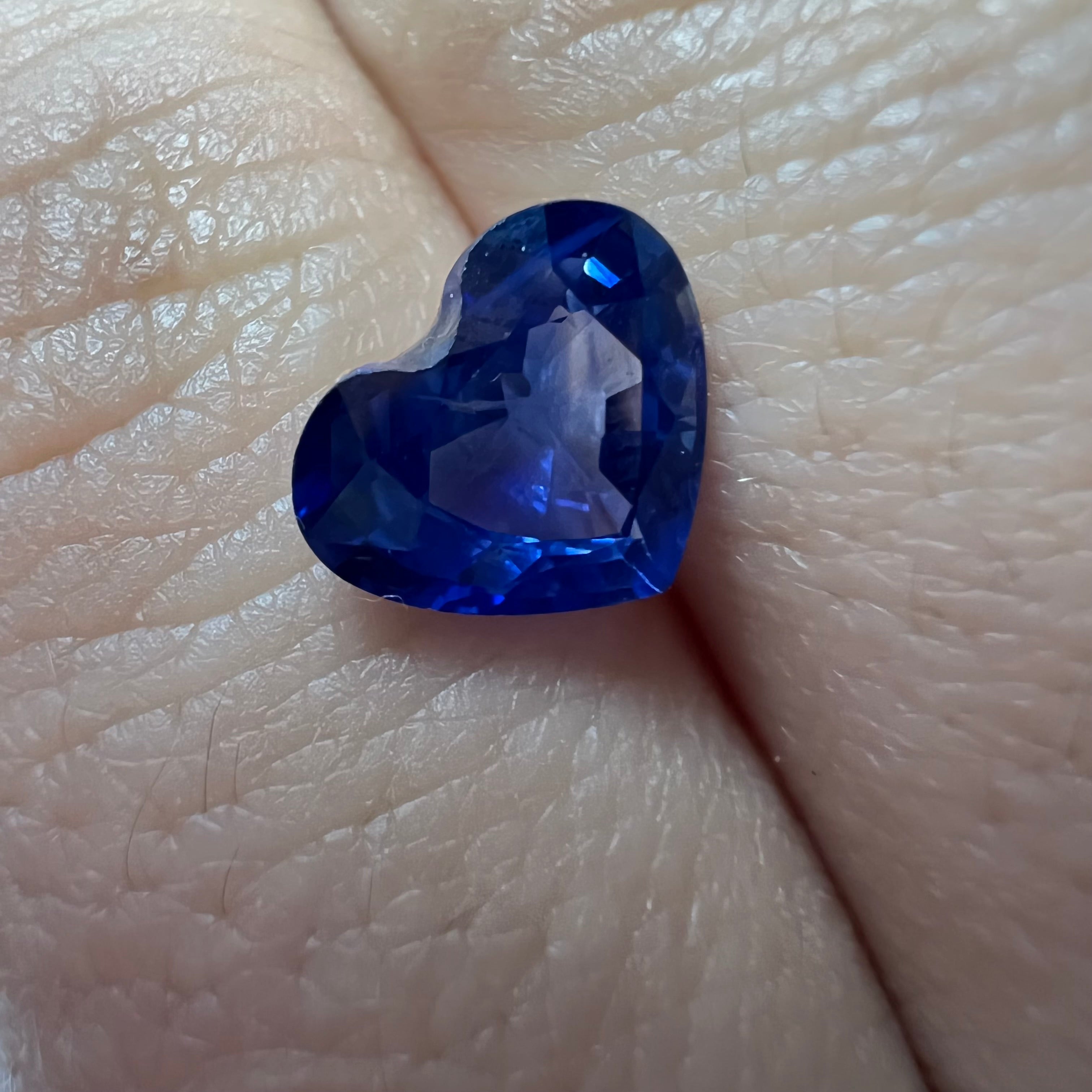 2.15CT Loose Natural Sapphire Brilliant Cut Heart Shape 7.56x8.94x4.25mm