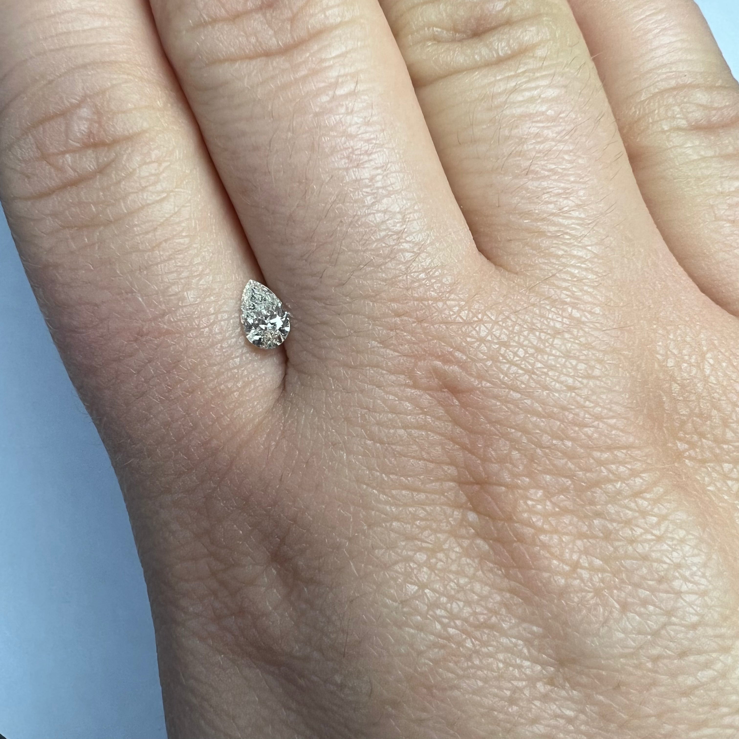 .43CT Pear Brilliant Diamond M SI2 6.32x3.95x2.51mm Natural Earth mined