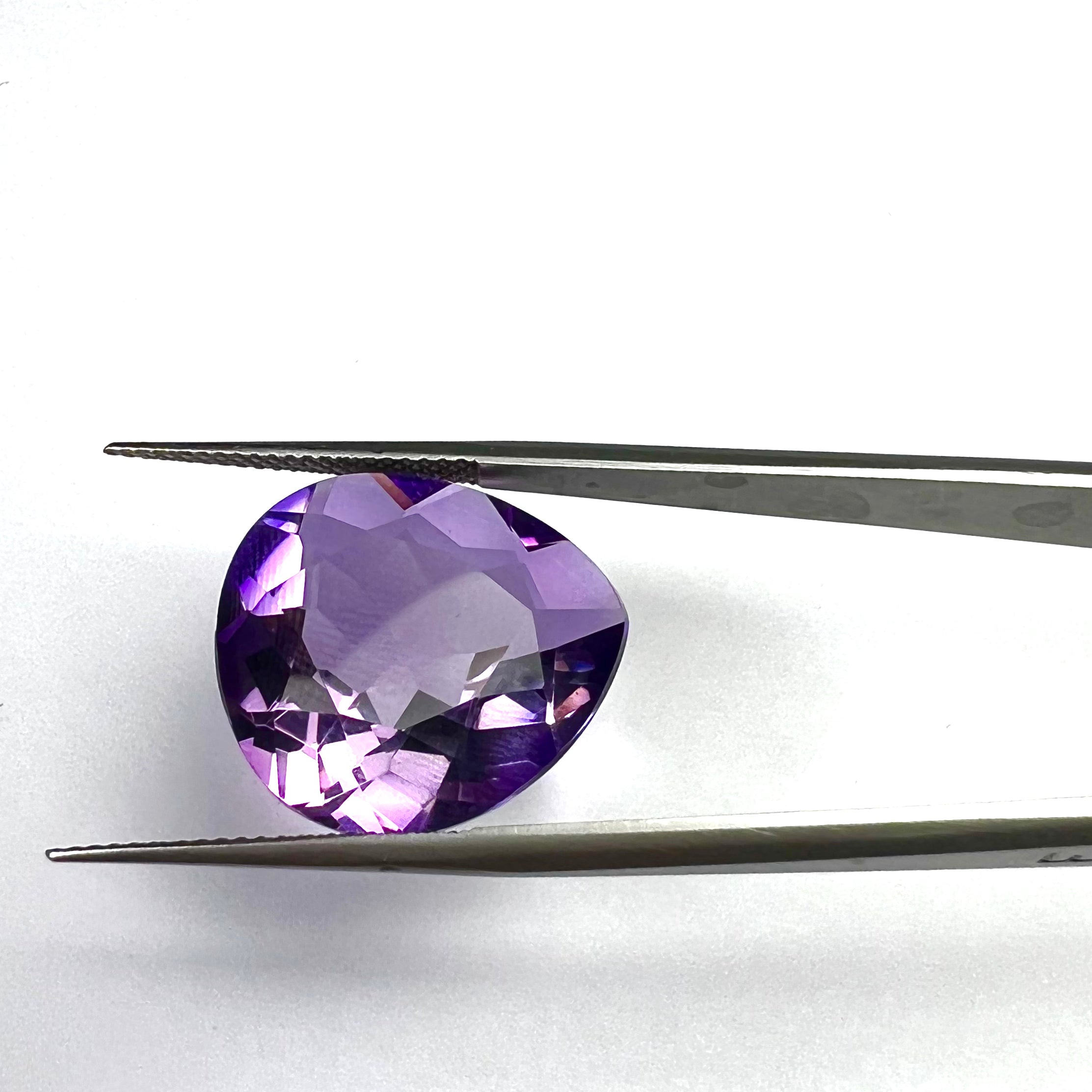 15.28CTW Loose Natural Pear Cut Amethyst 18.99x17.64x8.77mm Earth mined Gemstone
