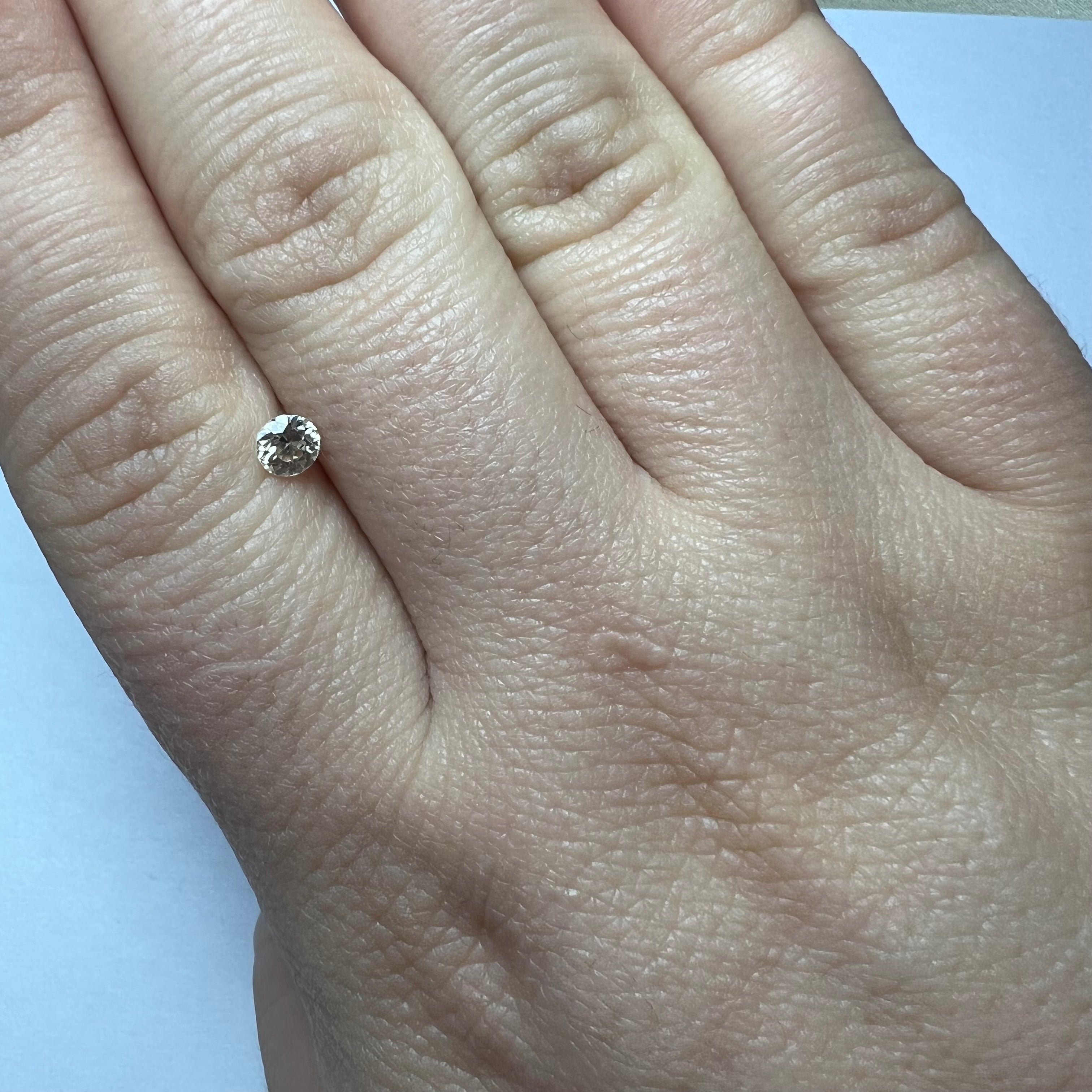 .33CT Brilliant Cut Diamond Champagne SI2/I1 4.18x2.93mm Natural Earth mined