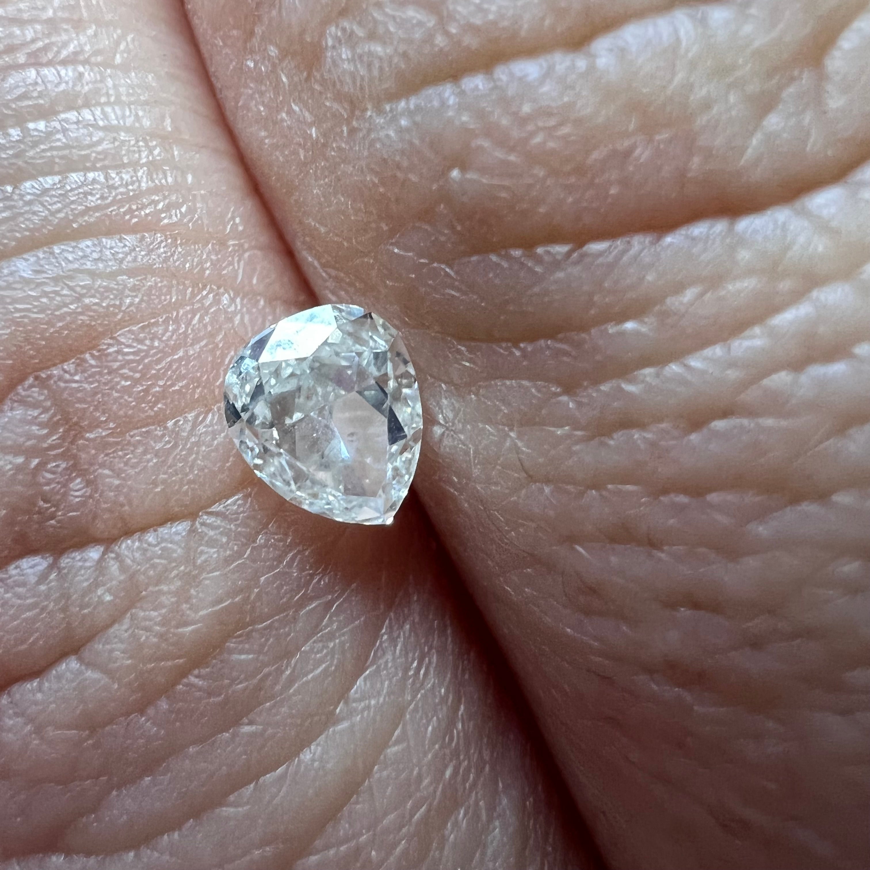 .50CT Pear Diamond J VS2 5.26x4.37x2.74mm Natural Earth mined