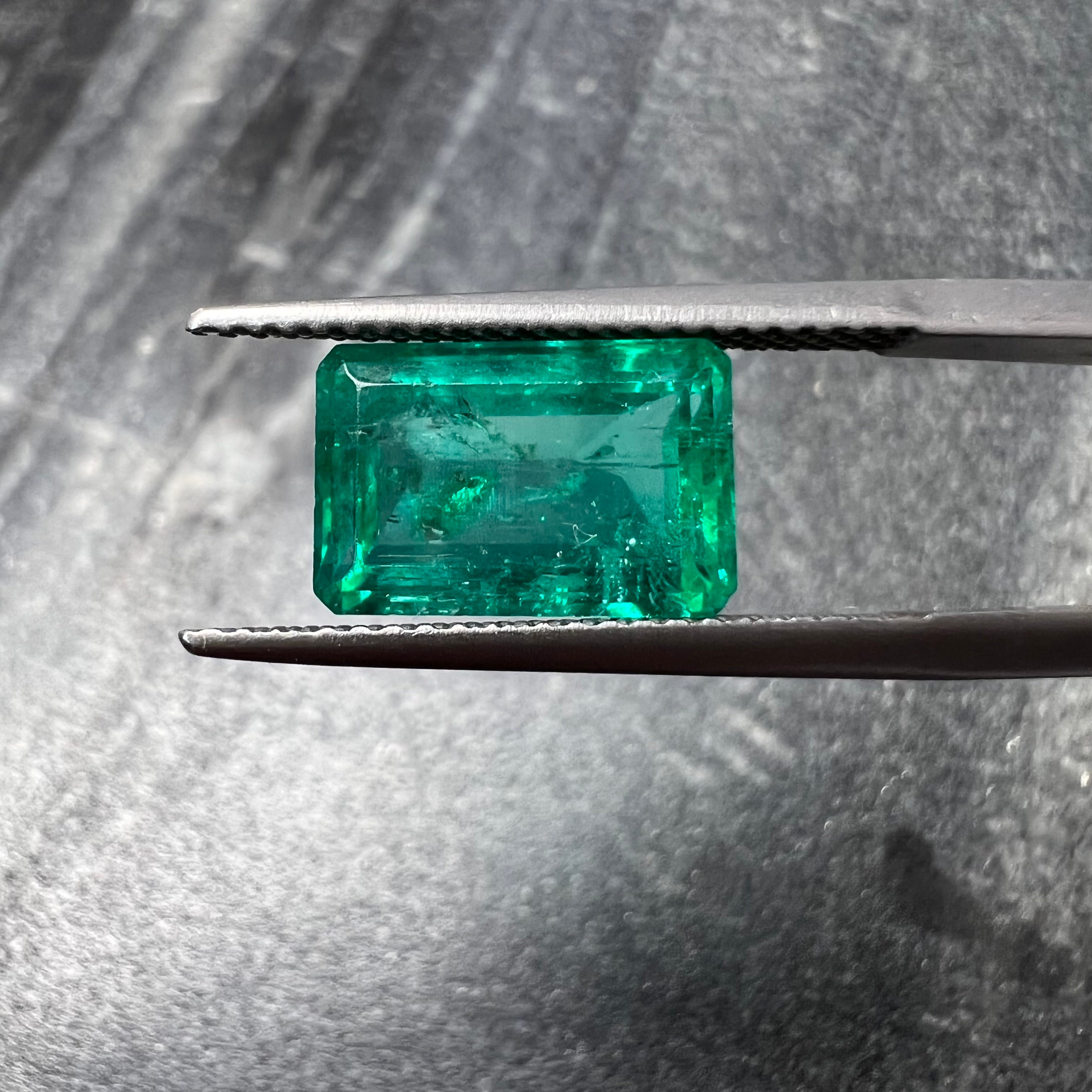 3.73CT Loose Natural Colombian Emerald Octagonal Step Cut 11.22x7.42x5.17mm