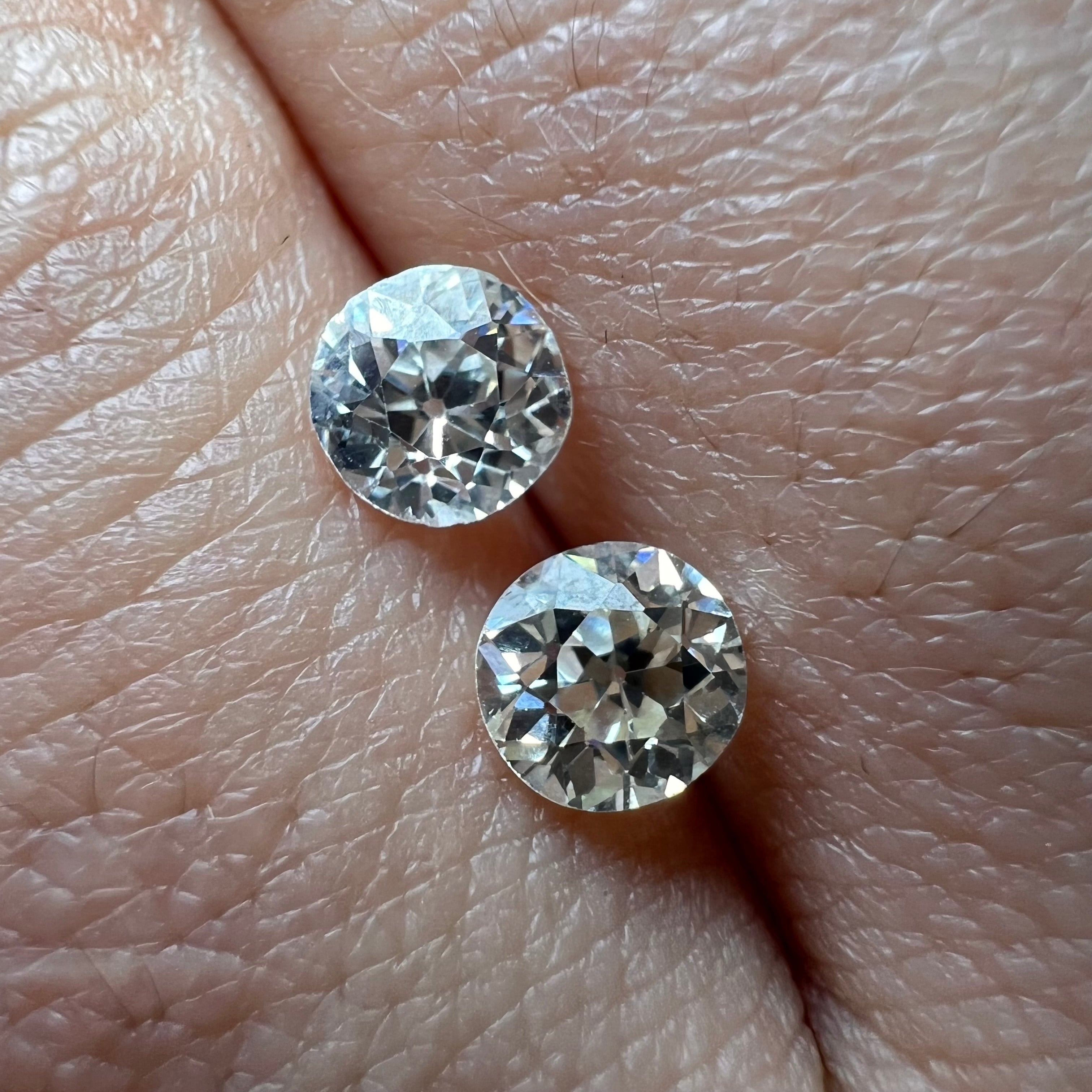 1.05CT Old Mine Cut Diamond K/L VS2 5mm Natural Earth mined