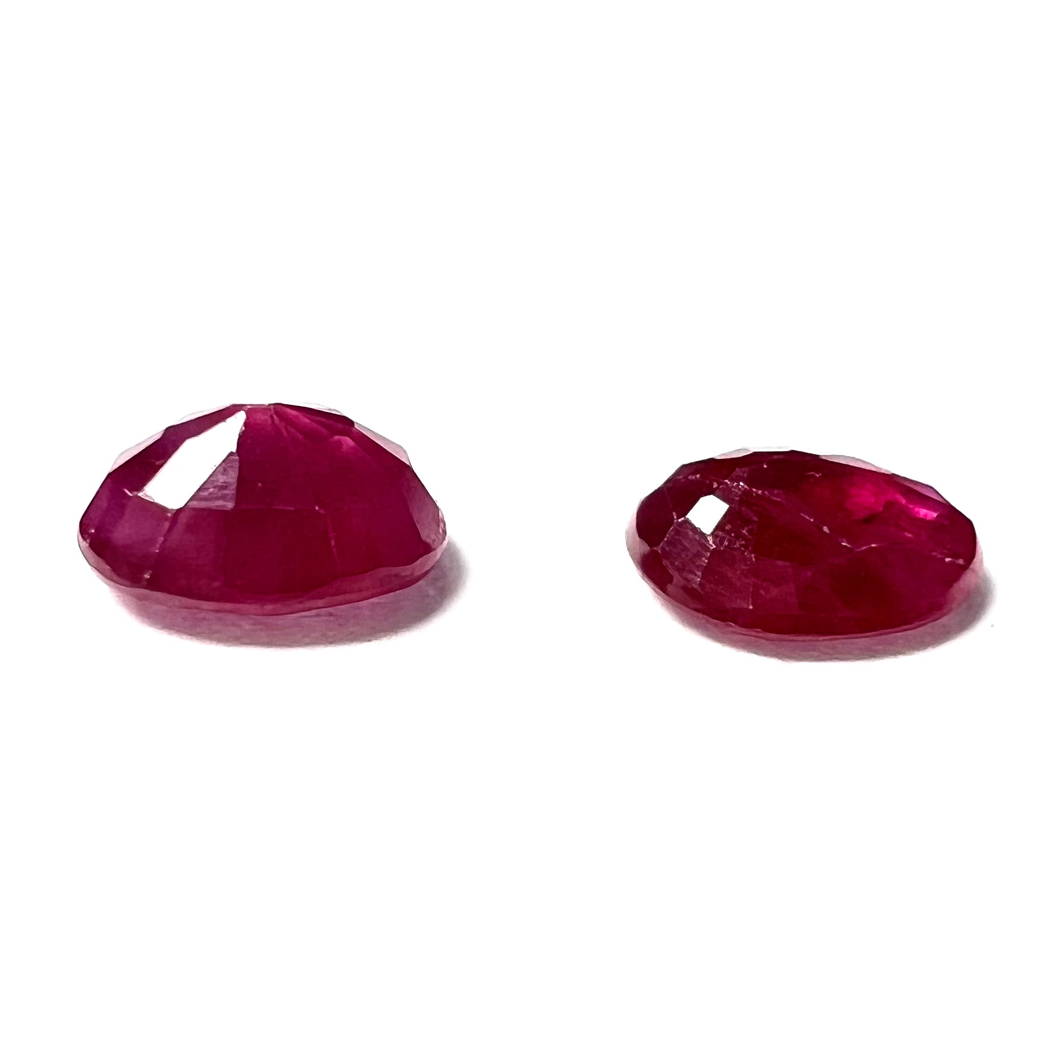 .85CTW Pair of Natural Oval Loose Ruby 5x4x2mmEarth mined Gemstone