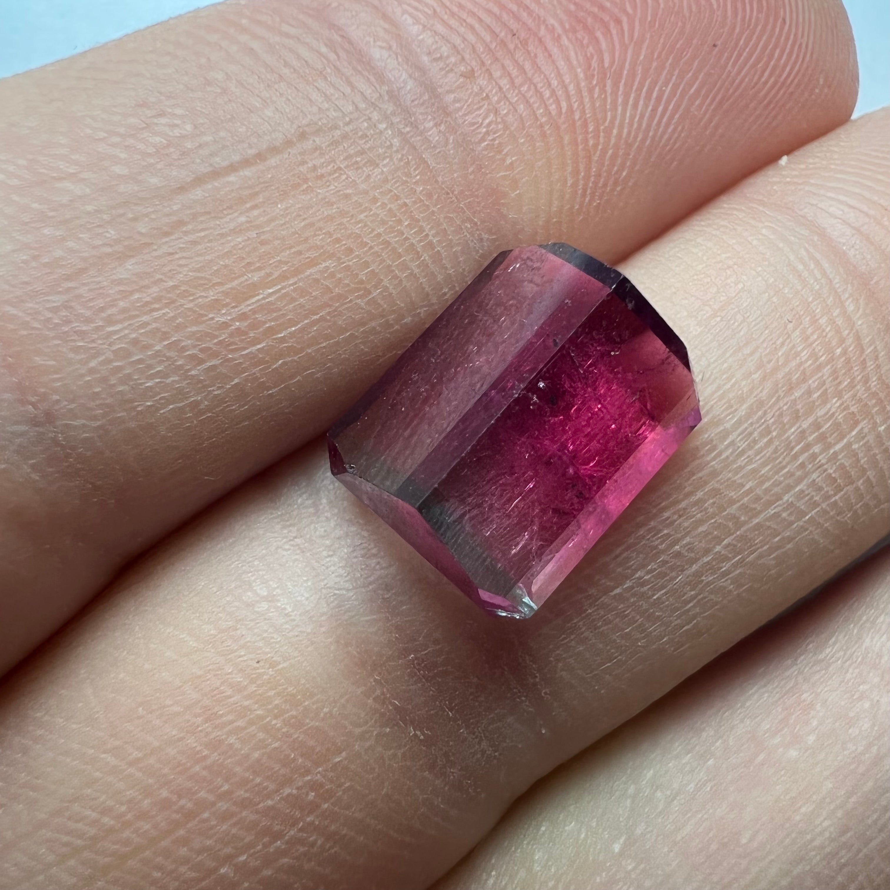6.45CTW Natural Emerald Cut Tourmaline 11.46x9.71mm Earth mined Gemstone