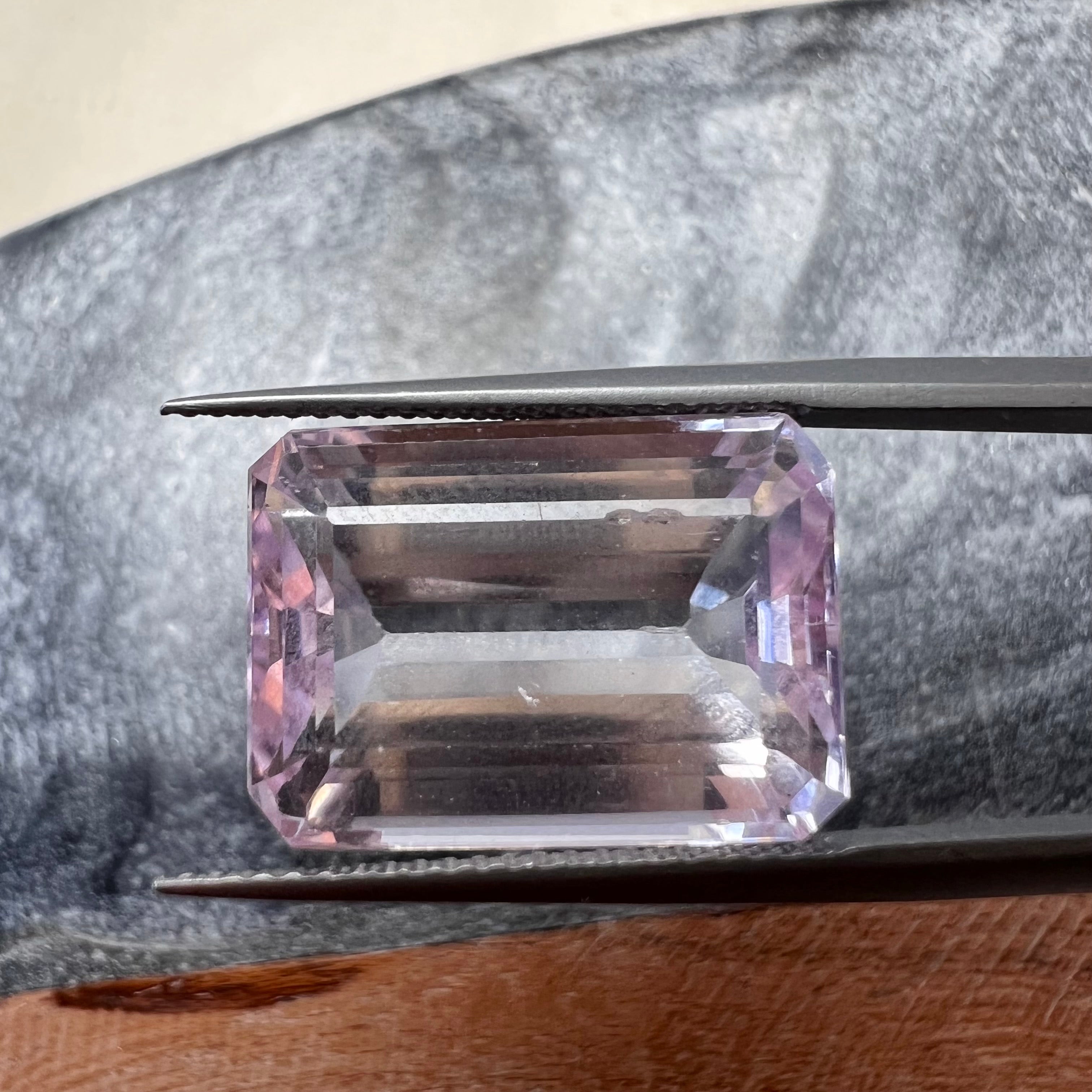 15.75CTW Natural Emerald Cut Kunzite 17.06x12.22mm Earth mined Gemstone