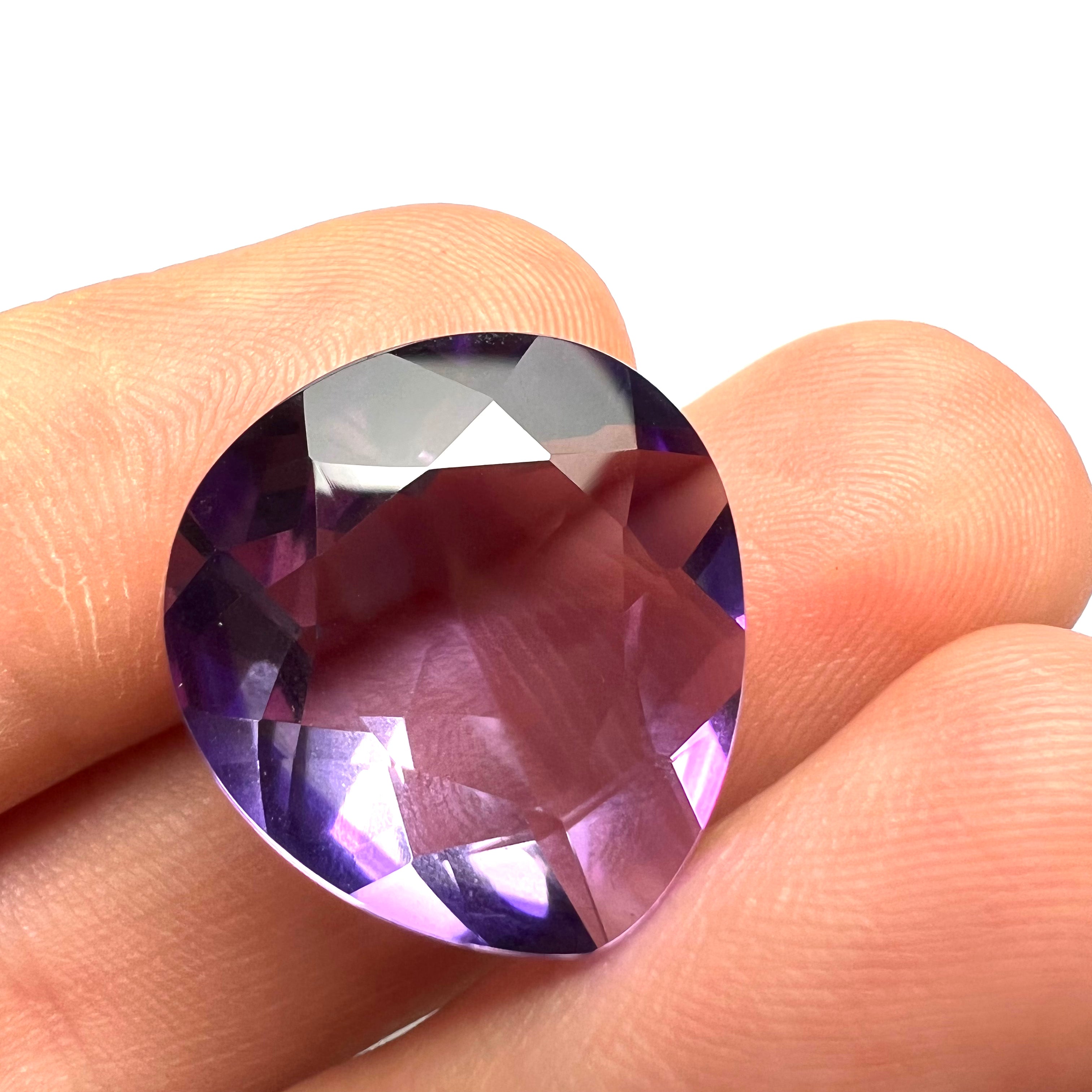 15.28CTW Loose Natural Pear Cut Amethyst 18.99x17.64x8.77mm Earth mined Gemstone
