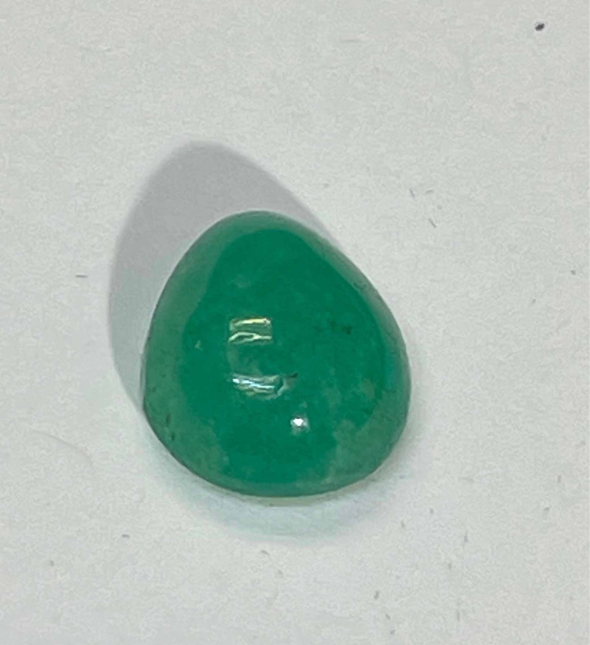 4.22CT Natural Emerald Loose Pear Cabochon 11x10mm