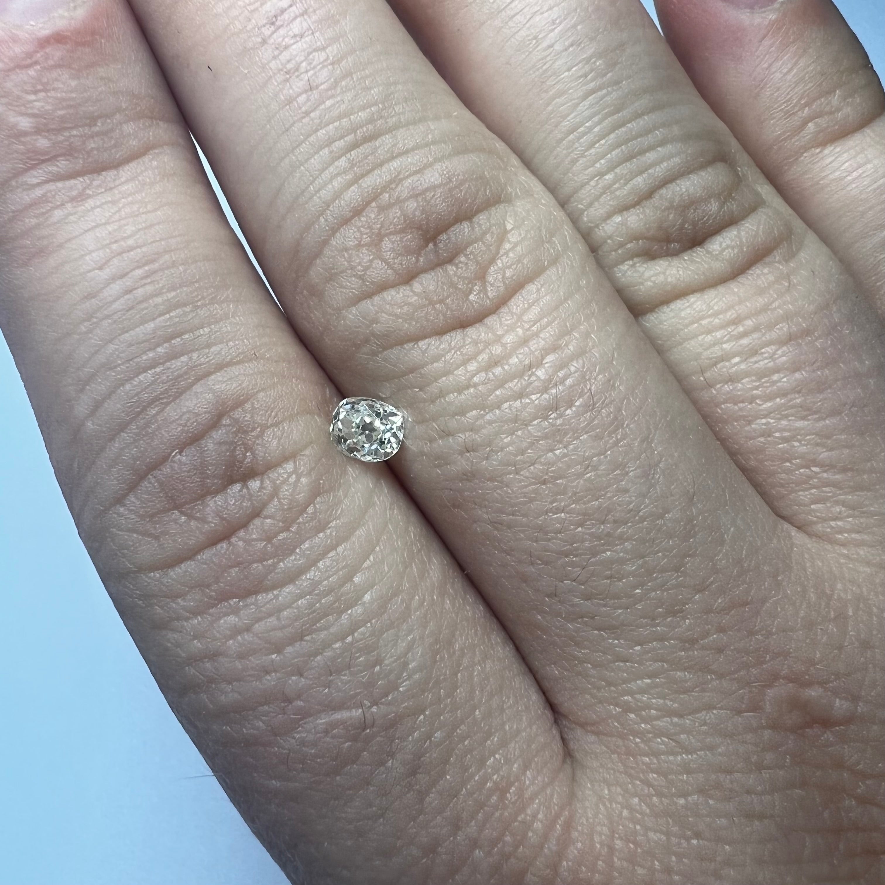 .45CT Oval Old Mine Cut Diamond M VS2 4.76x3.95x2.97mm Natural Earth mined