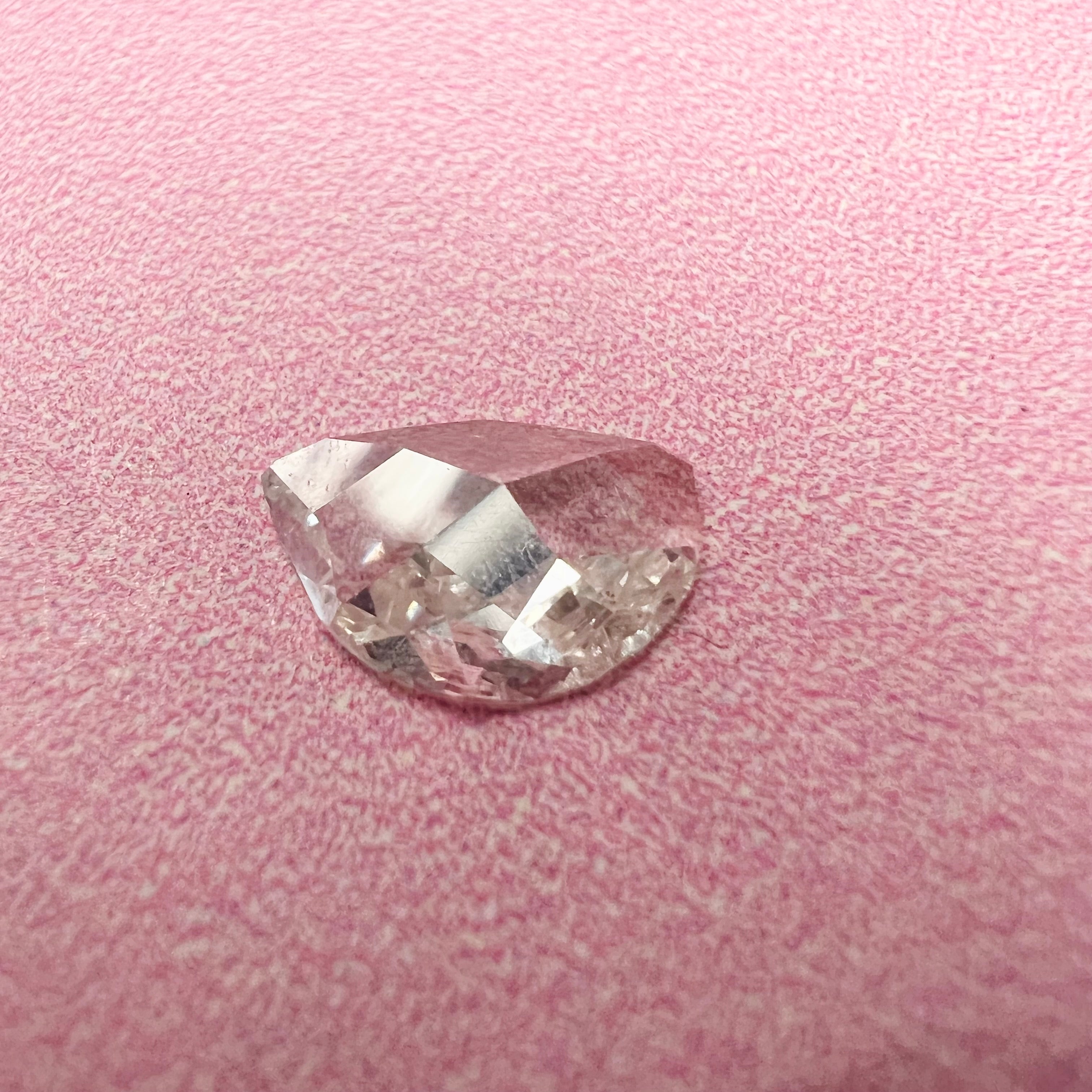 1.01CT Half Moon Rose Cut Diamond H I2 9.68x6.51x2.46mm Natural Earth mined
