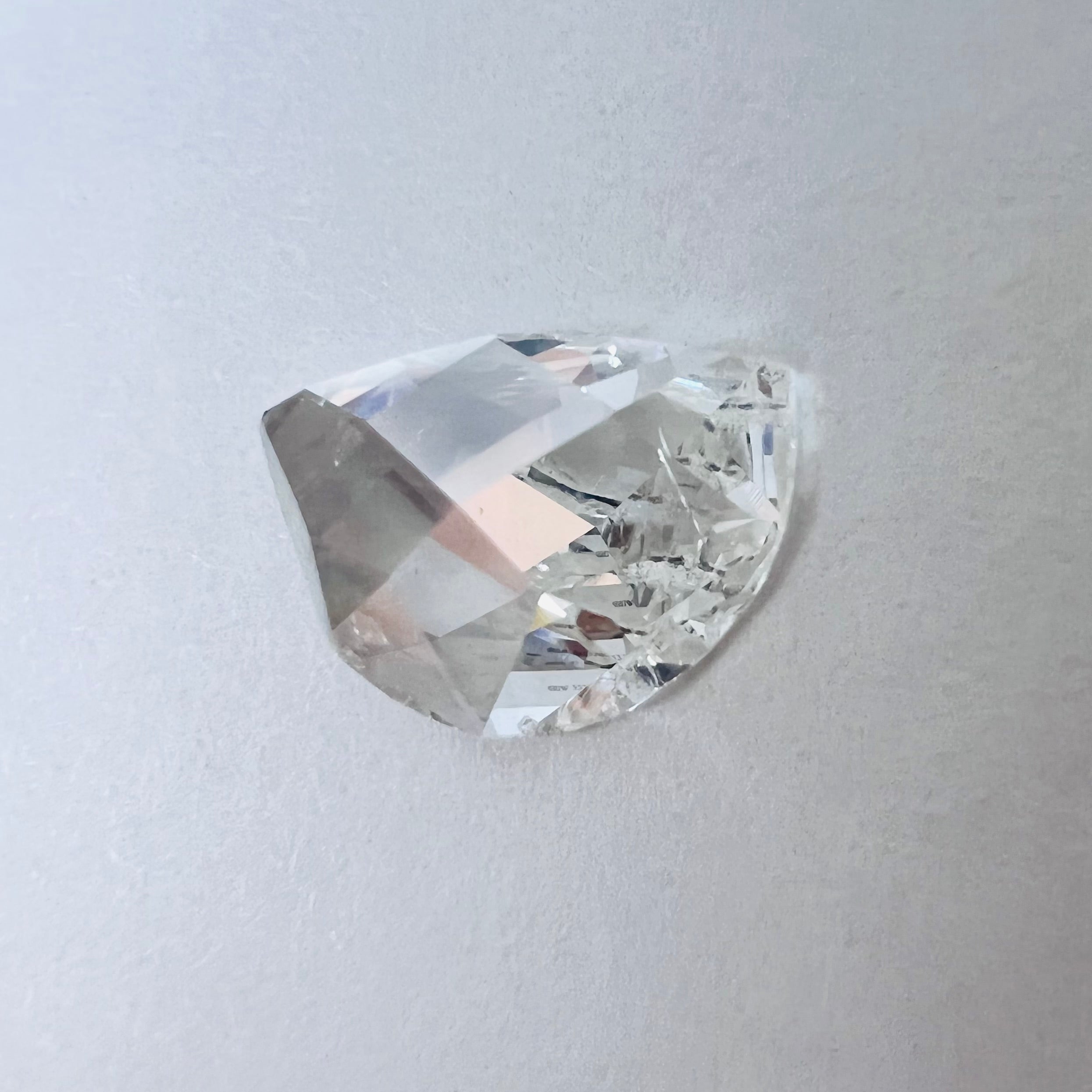 1.01CT Half Moon Rose Cut Diamond H I2 9.68x6.51x2.46mm Natural Earth mined
