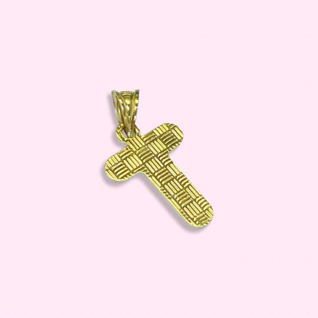 Initial T Puffy Balloon Letter 10K Yellow Gold Pendant