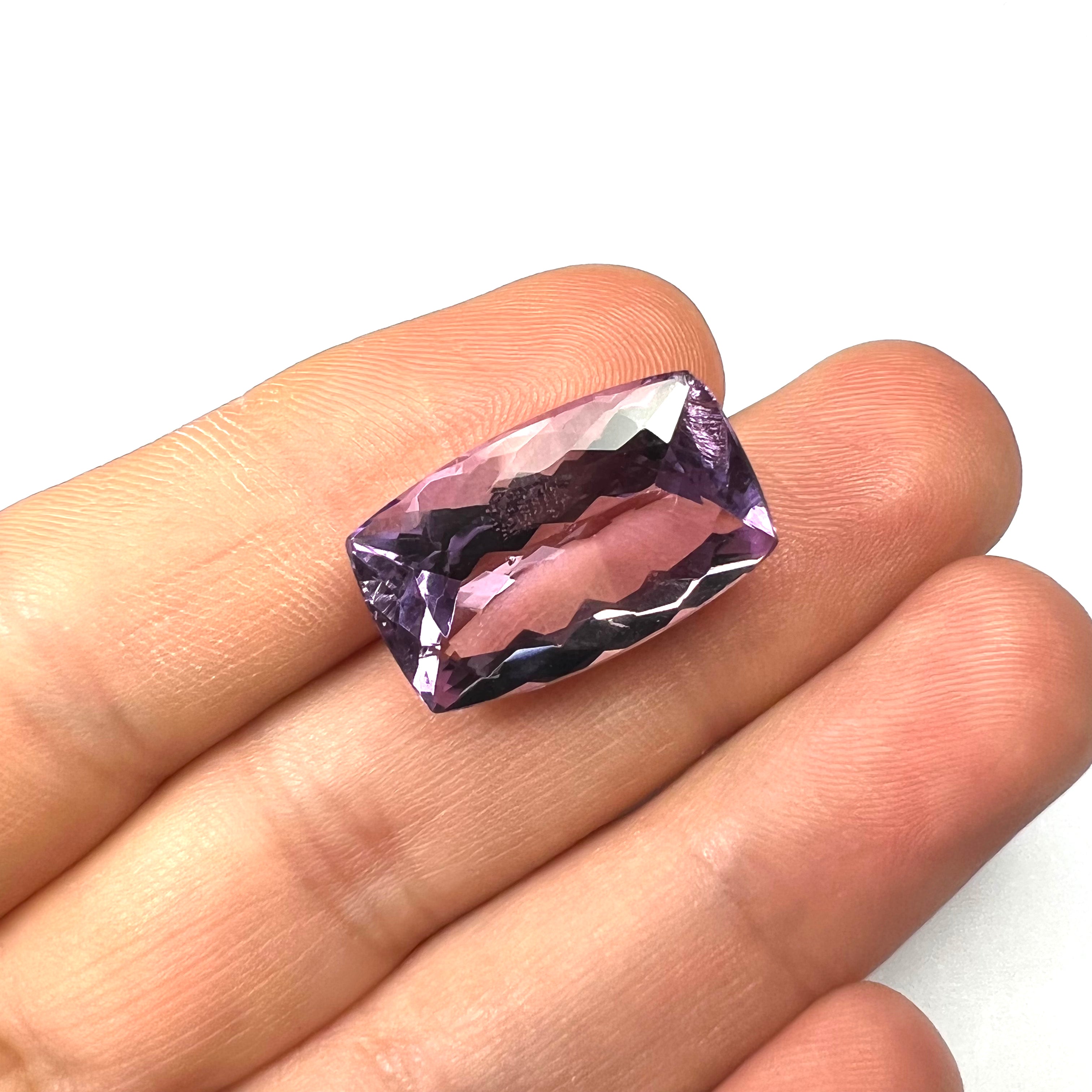 15.39CT Loose Natural Fancy Cut Amethyst 20.9x13x8.6mm Earth mined Gemstone