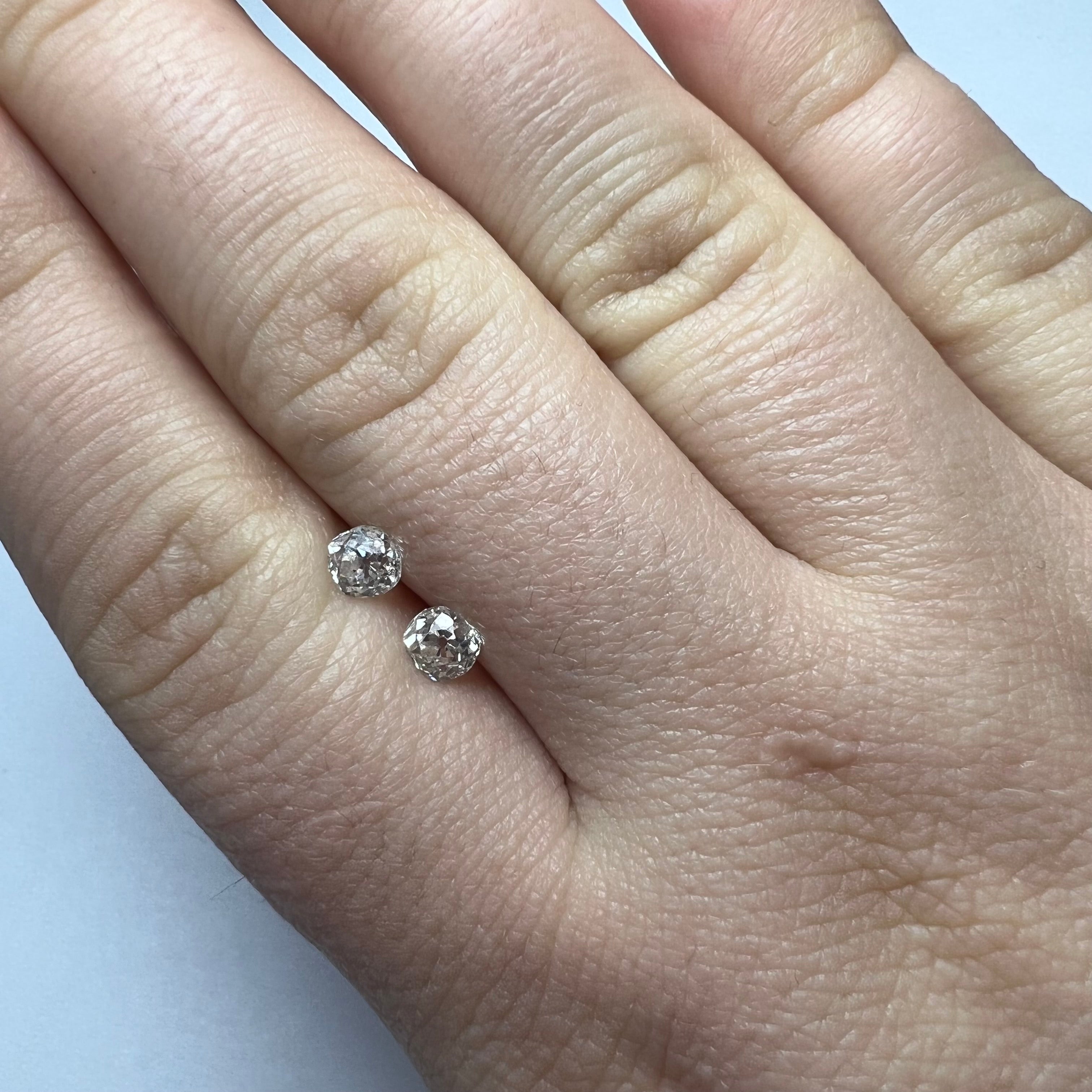 .92CT Old Mine Cut Diamond I/J VS2 4.5mm Natural Earth mined