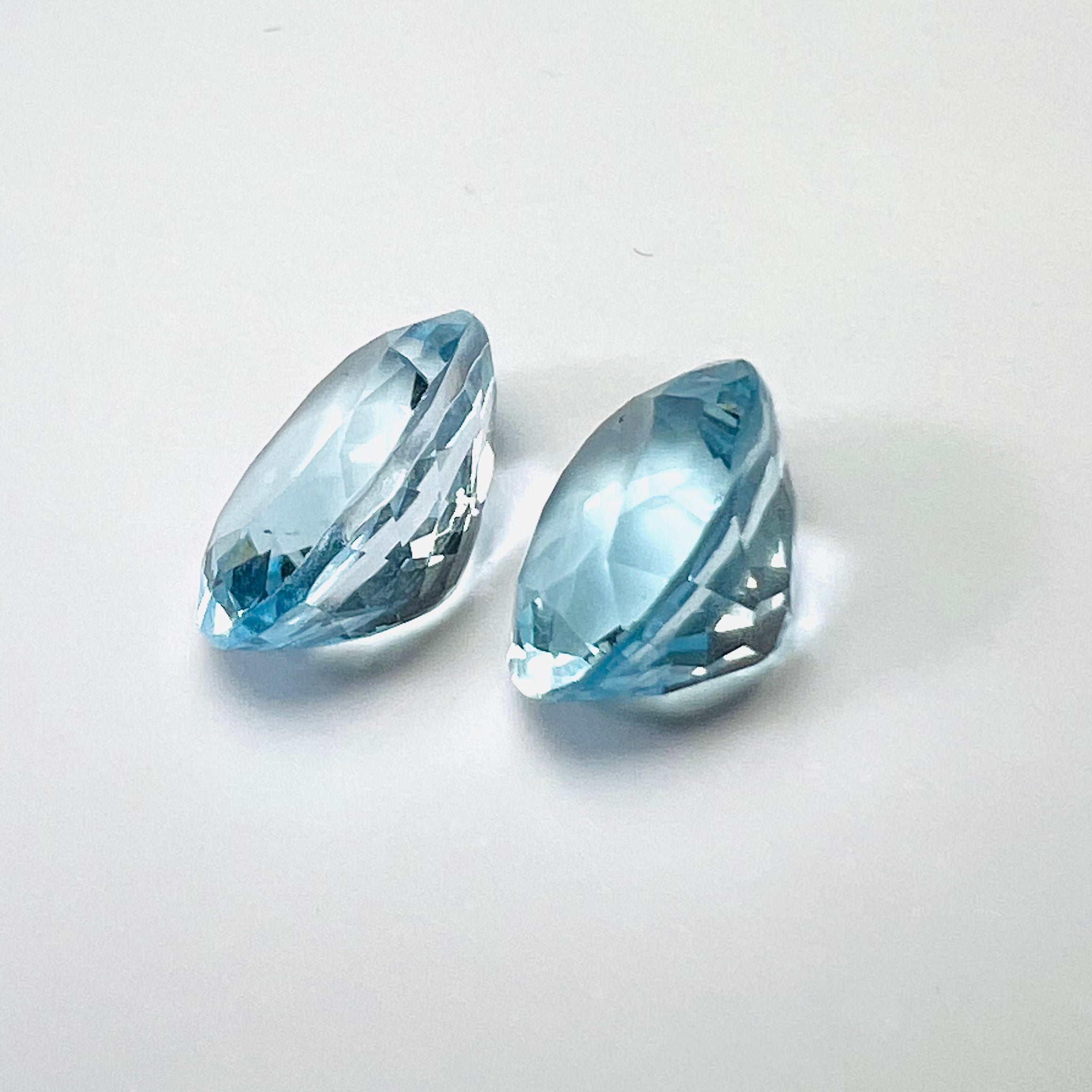 9.97CTW Pair of Loose Natural Oval Cut Topaz 10.95x9.15x6.3mm Earth mined Gemstone