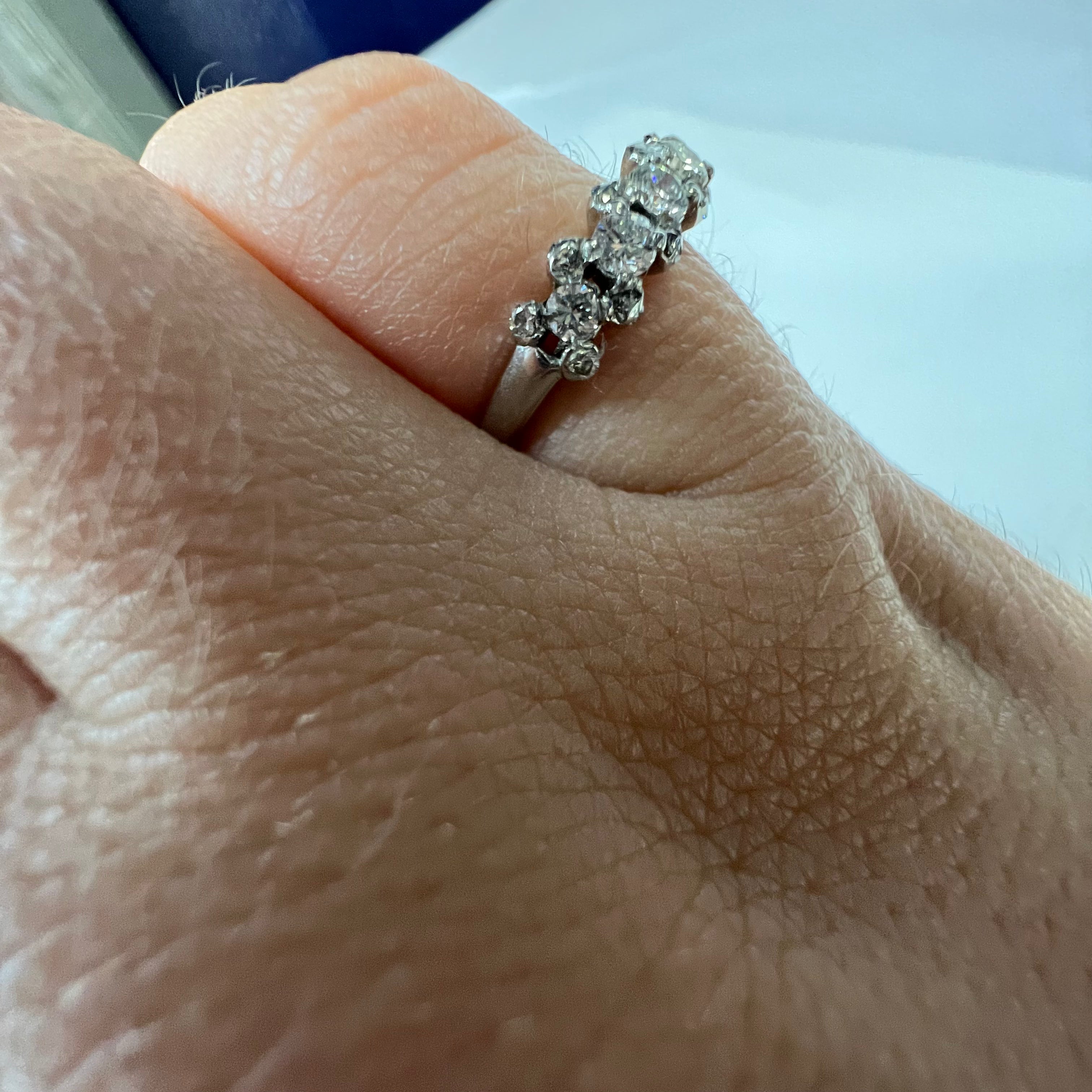 Antique Platinum Diamond .43ctw Ring Size 6
