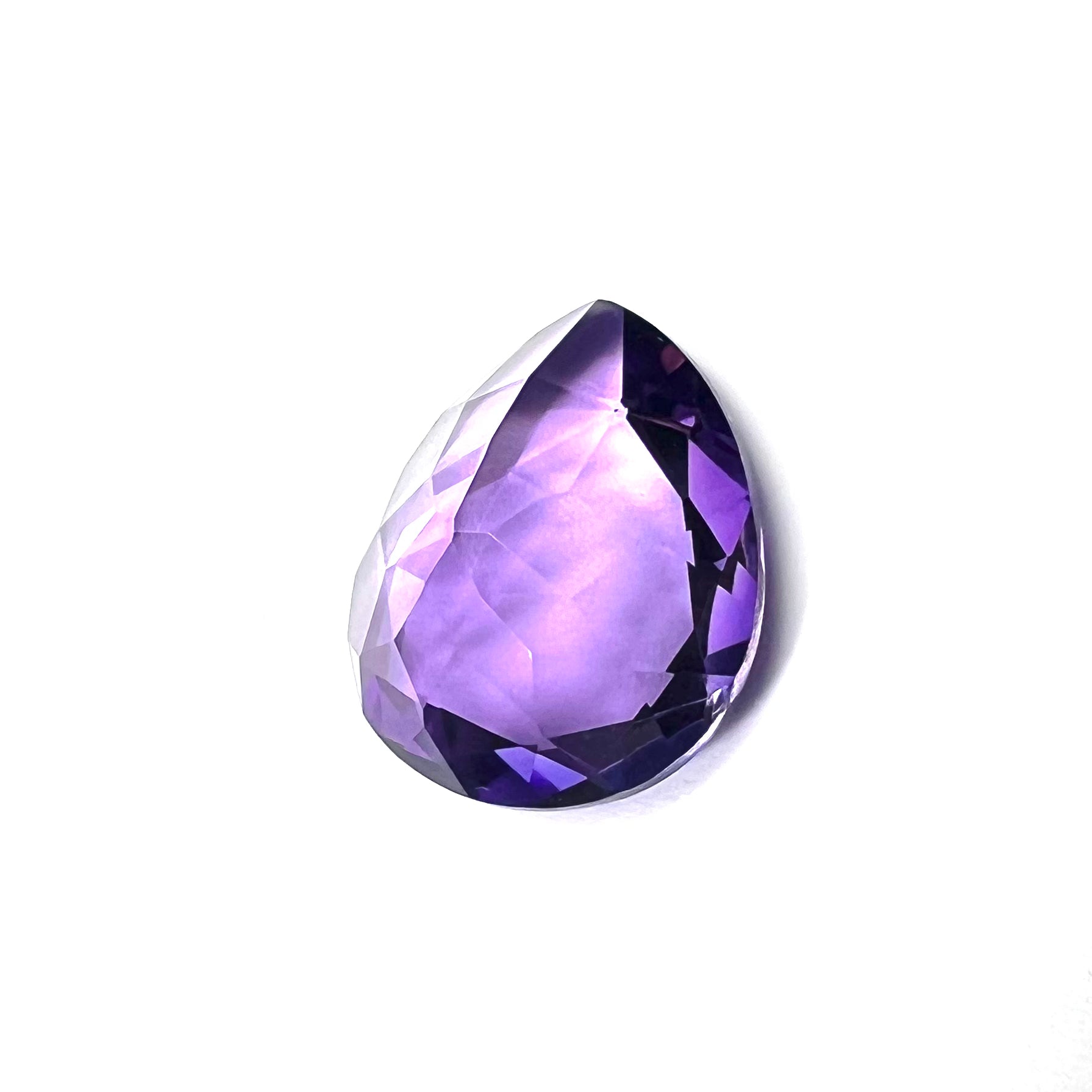15.28CTW Loose Natural Pear Cut Amethyst 18.99x17.64x8.77mm Earth mined Gemstone