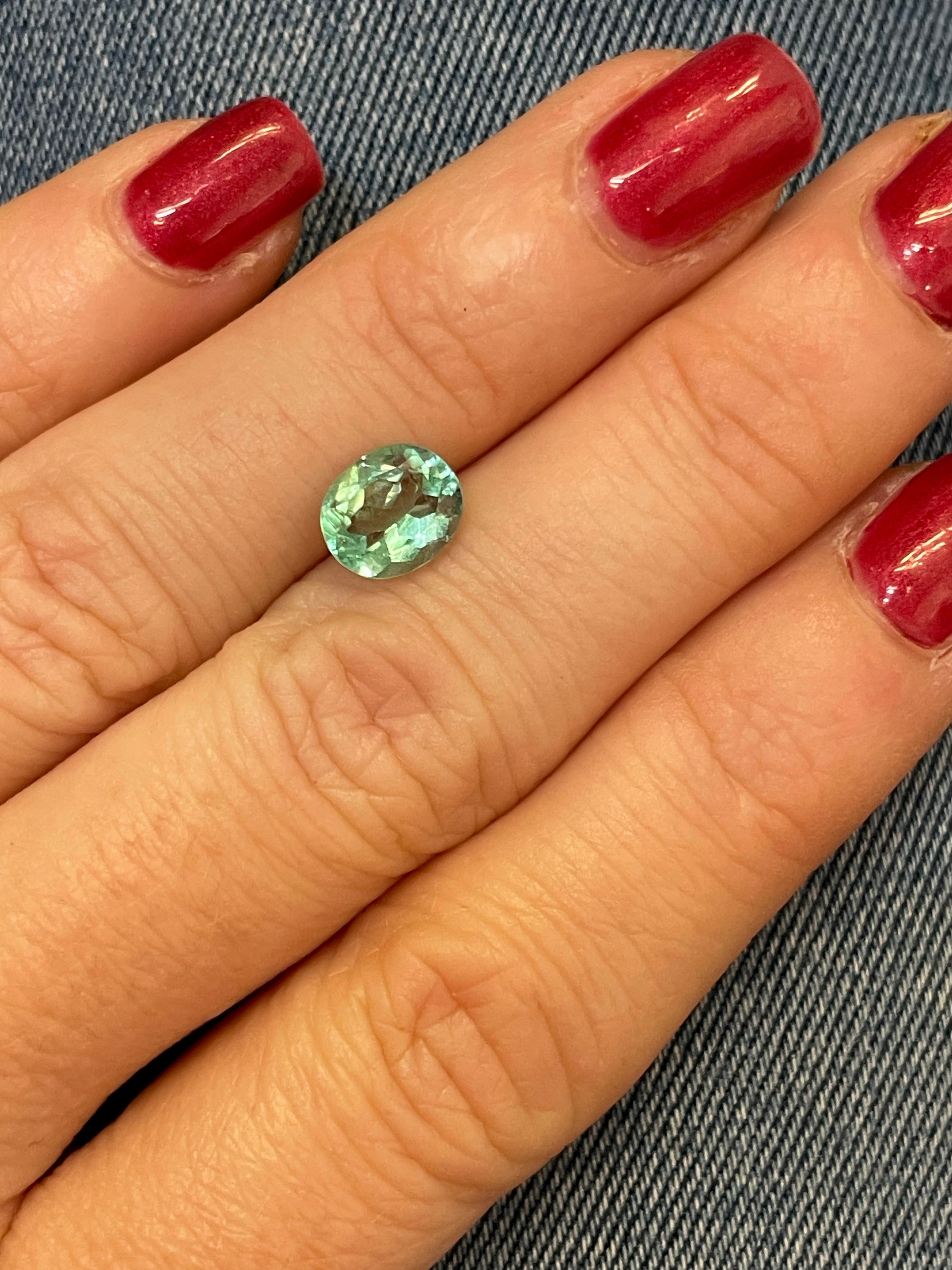 1.21CT Natural Colombian Emerald Loose Oval 8x7mm