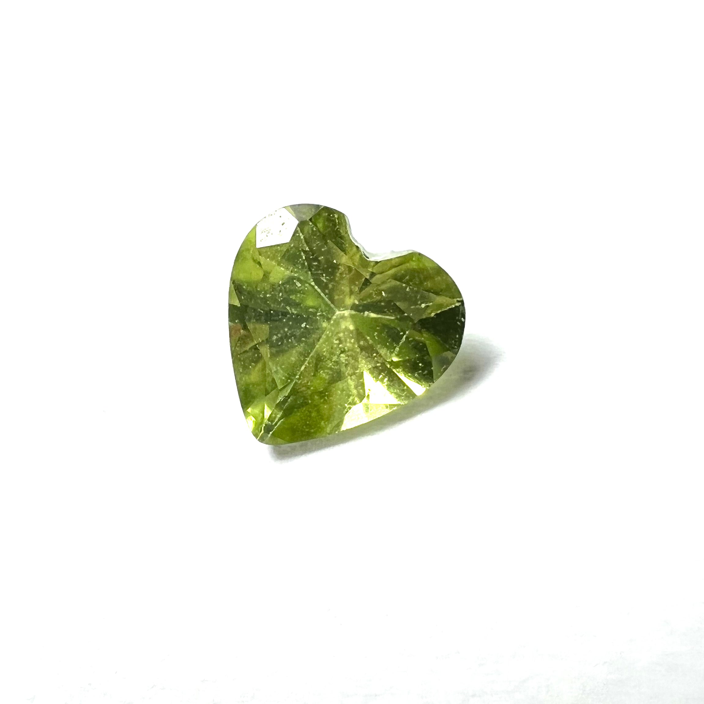 .41CT Loose Natural Heart Cut Peridot 4.8x3mm Earth mined Gemstone
