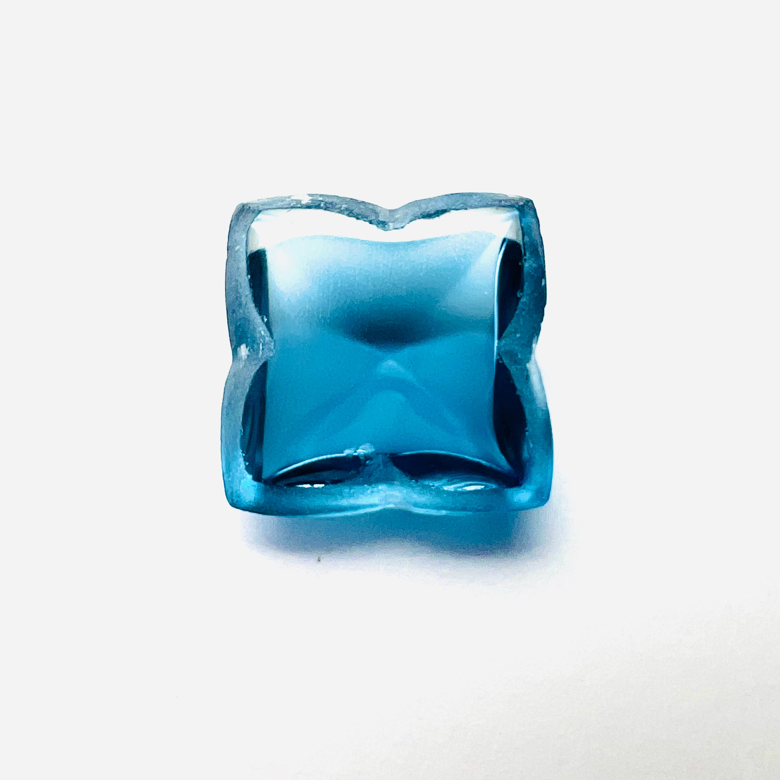 12.98CTW Loose Natural Cabochon Clover Topaz 13x7mm Earth mined Gemstone