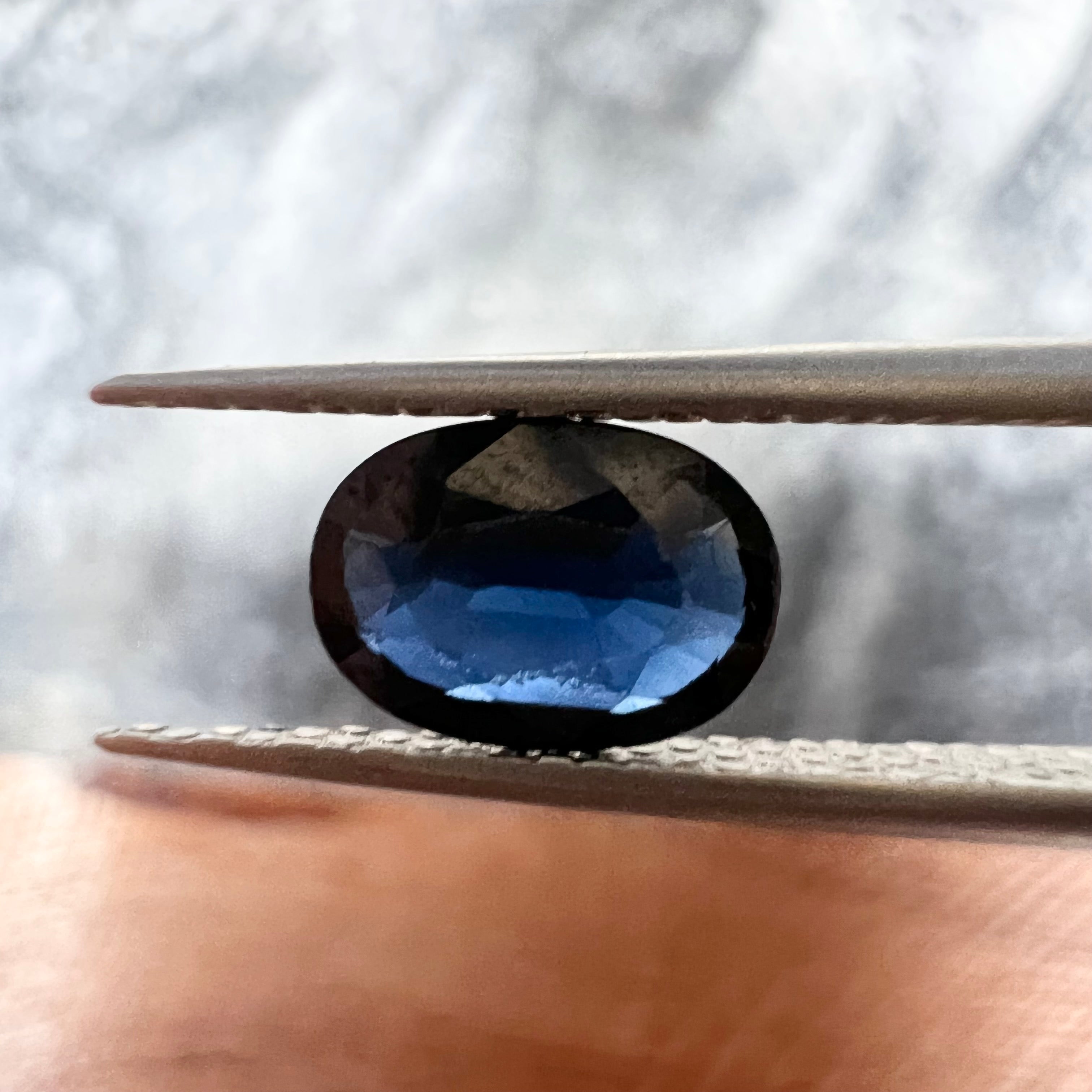 .91CTW Loose Natural Oval Sapphire 7.21x5.12x2.45mm Earth mined Gemstone