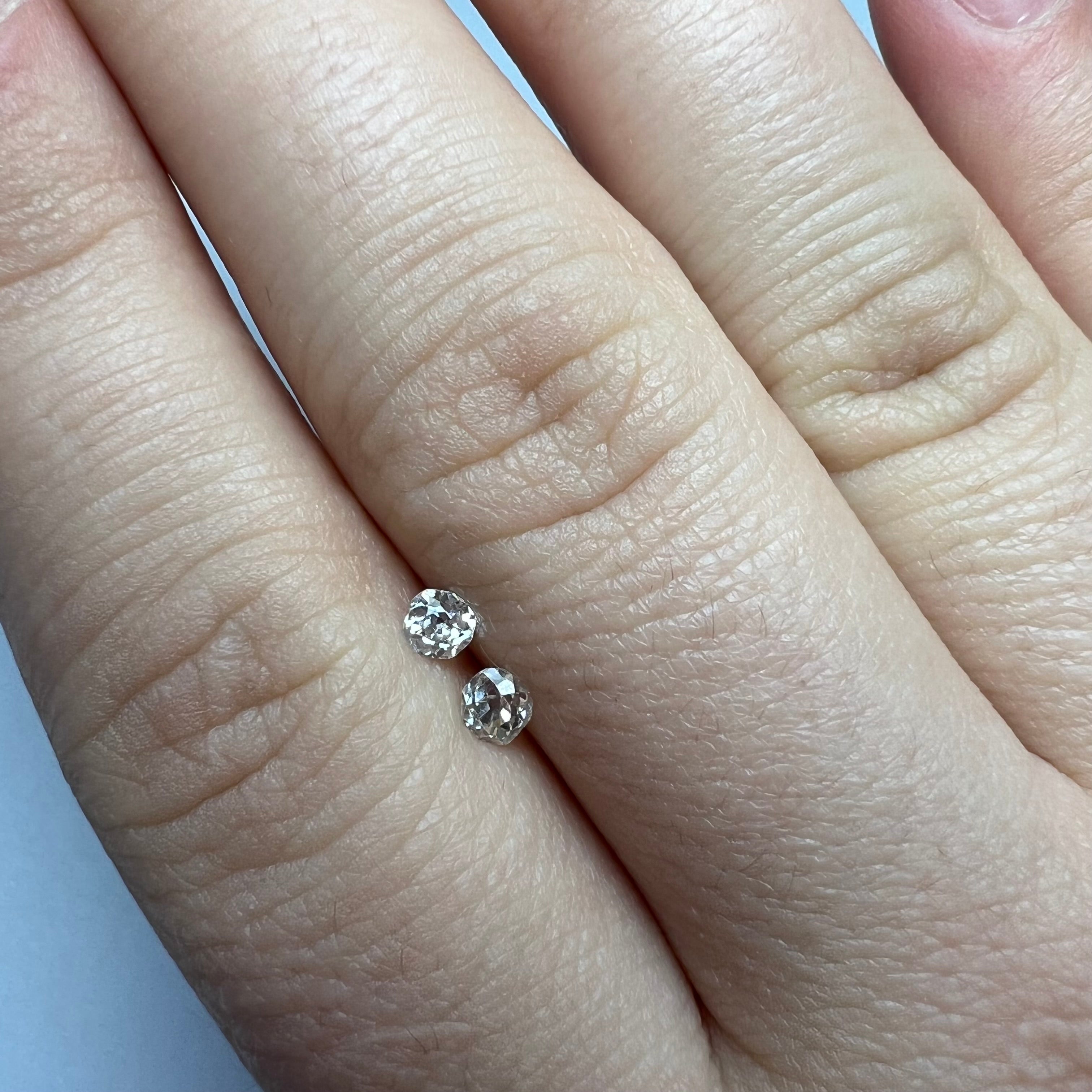 .39ctw Old Mine Cut Diamond K VS2 4mm Natural Earth mined