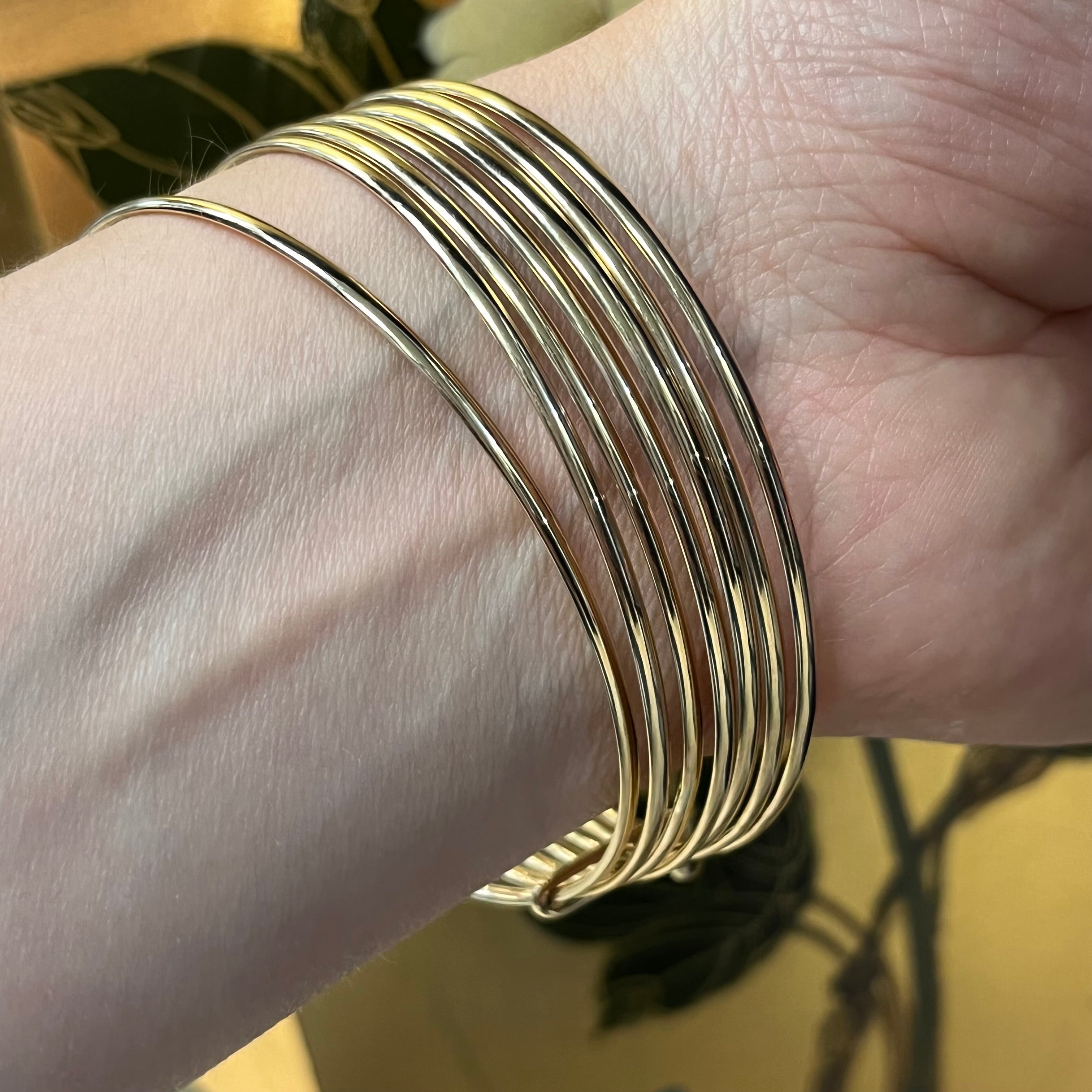 Seven Bangle Semanario Bracelet 14K yellow gold