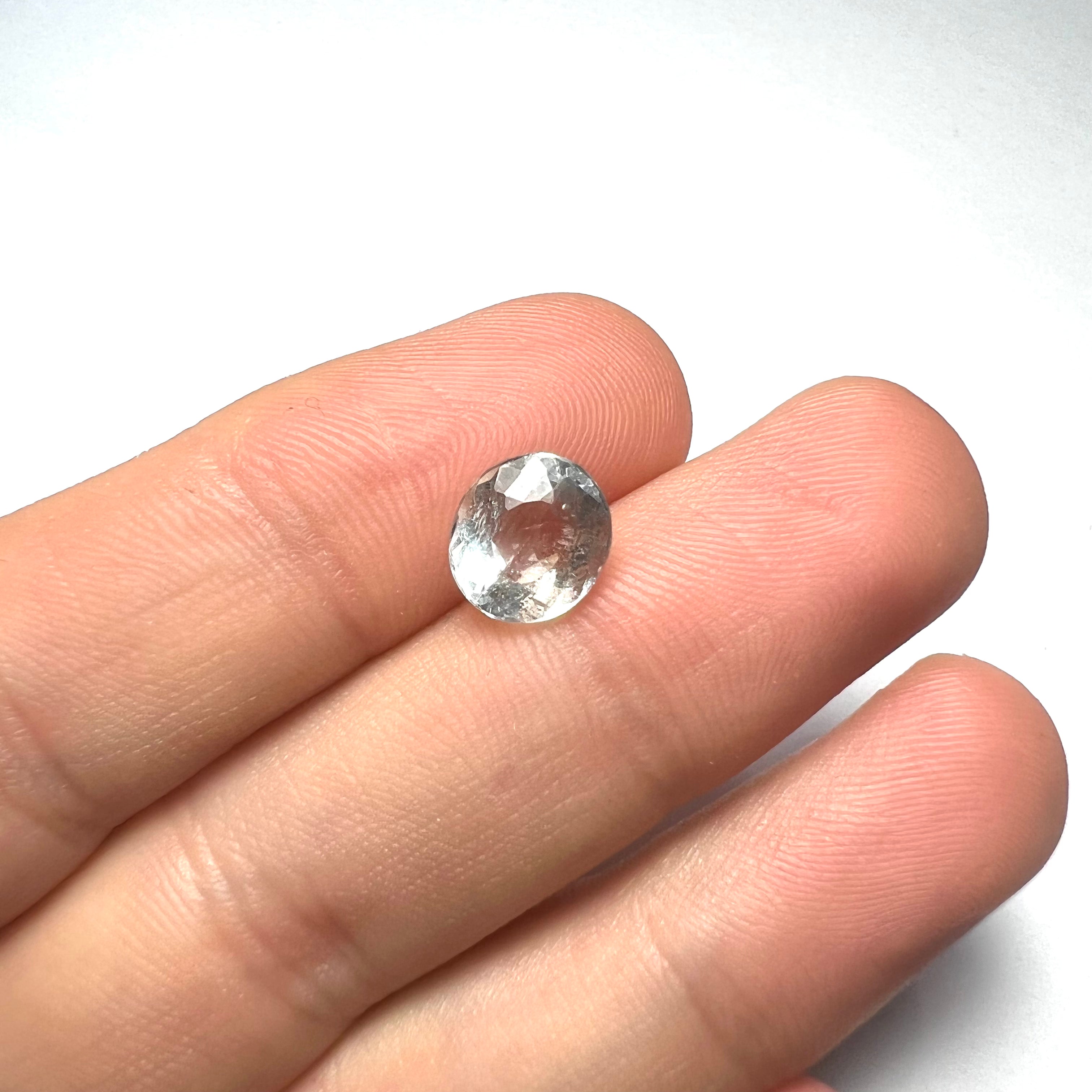 2.59CT Loose Natural Aquamarine 9x8x5mm Earth mined Gemstone