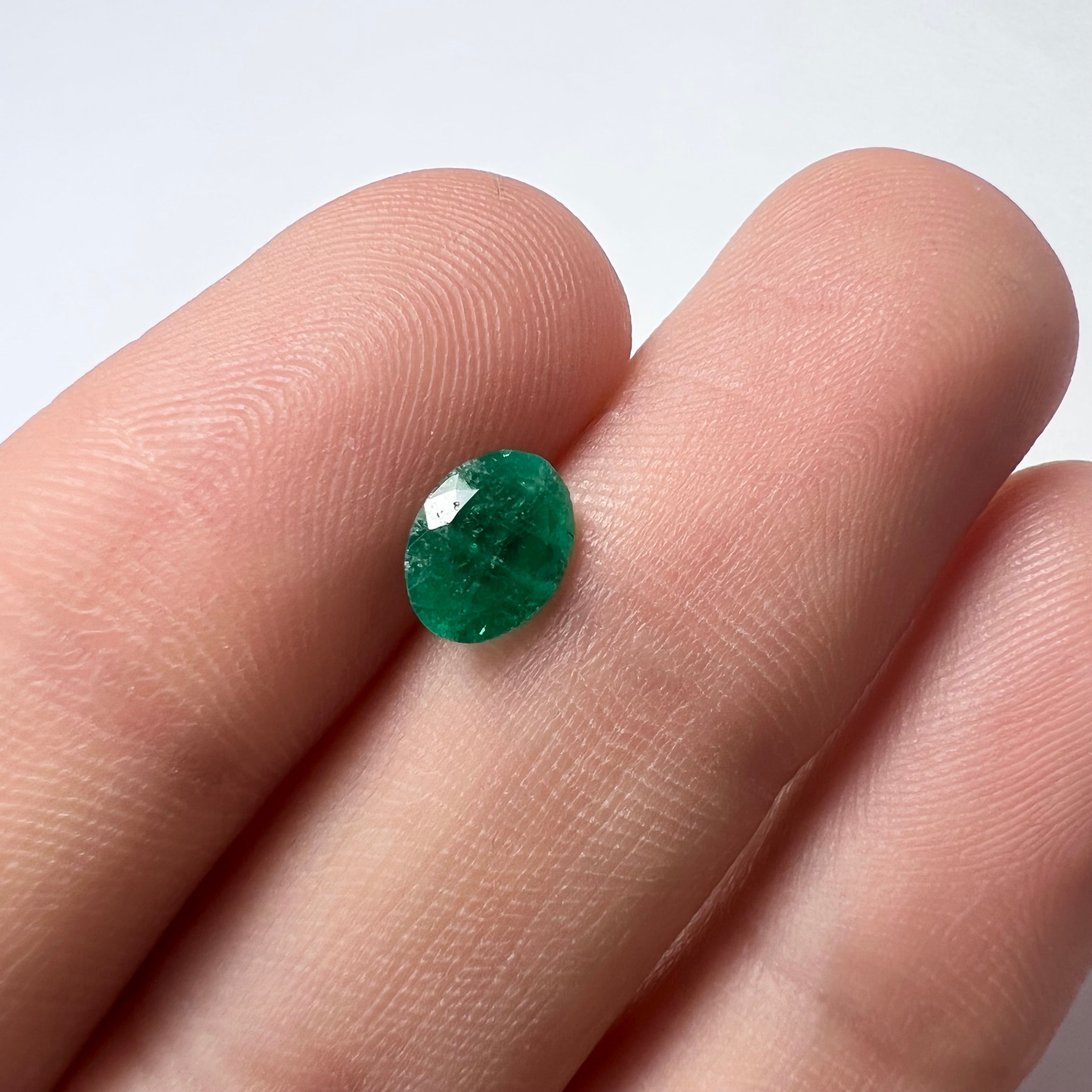 .90CT Loose Natural Colombian Emerald Oval Cut 7.40x5.62x3.89mm