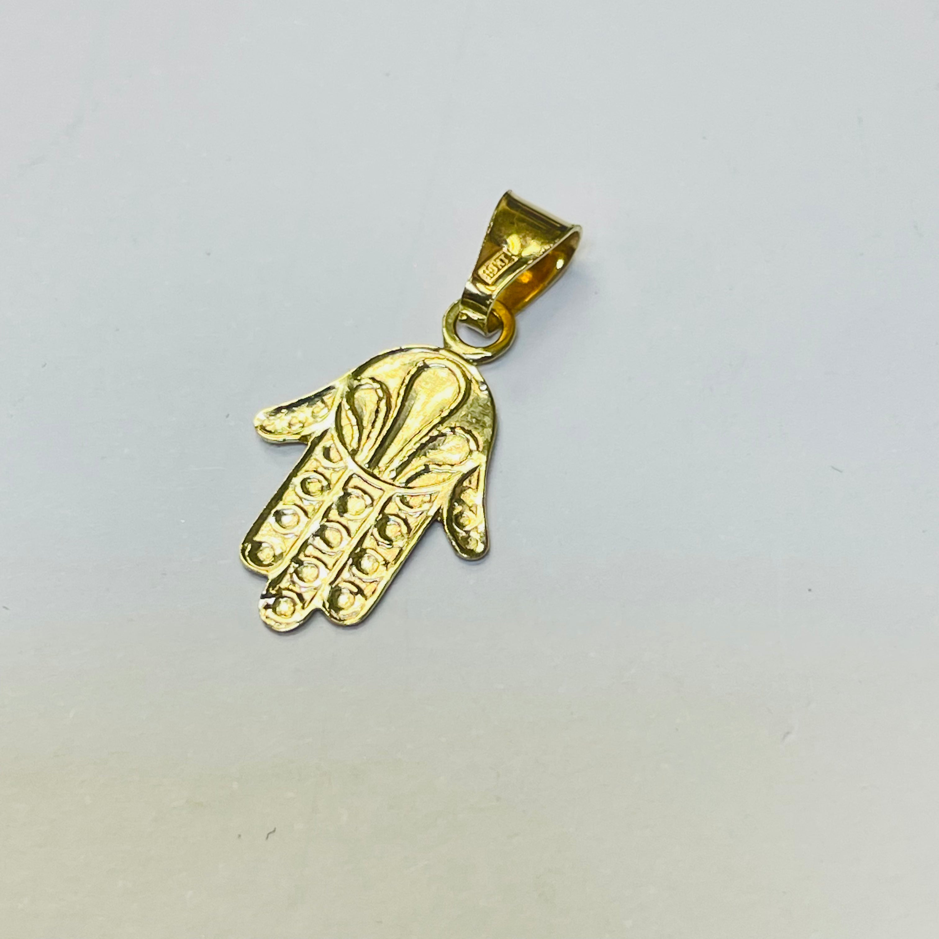 10K Yellow Gold Hamsa Pendant Charm