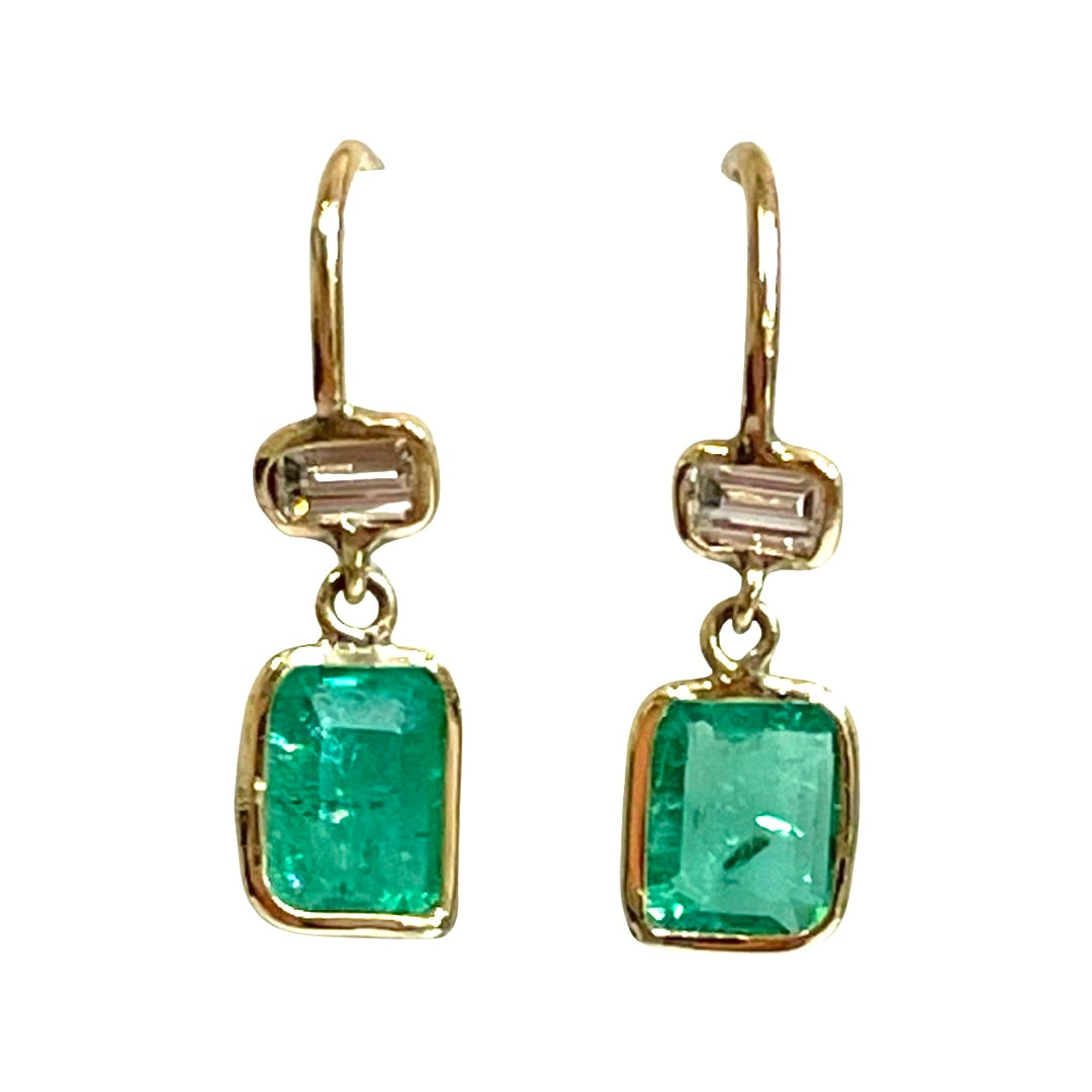 Emerald Diamond Earrings