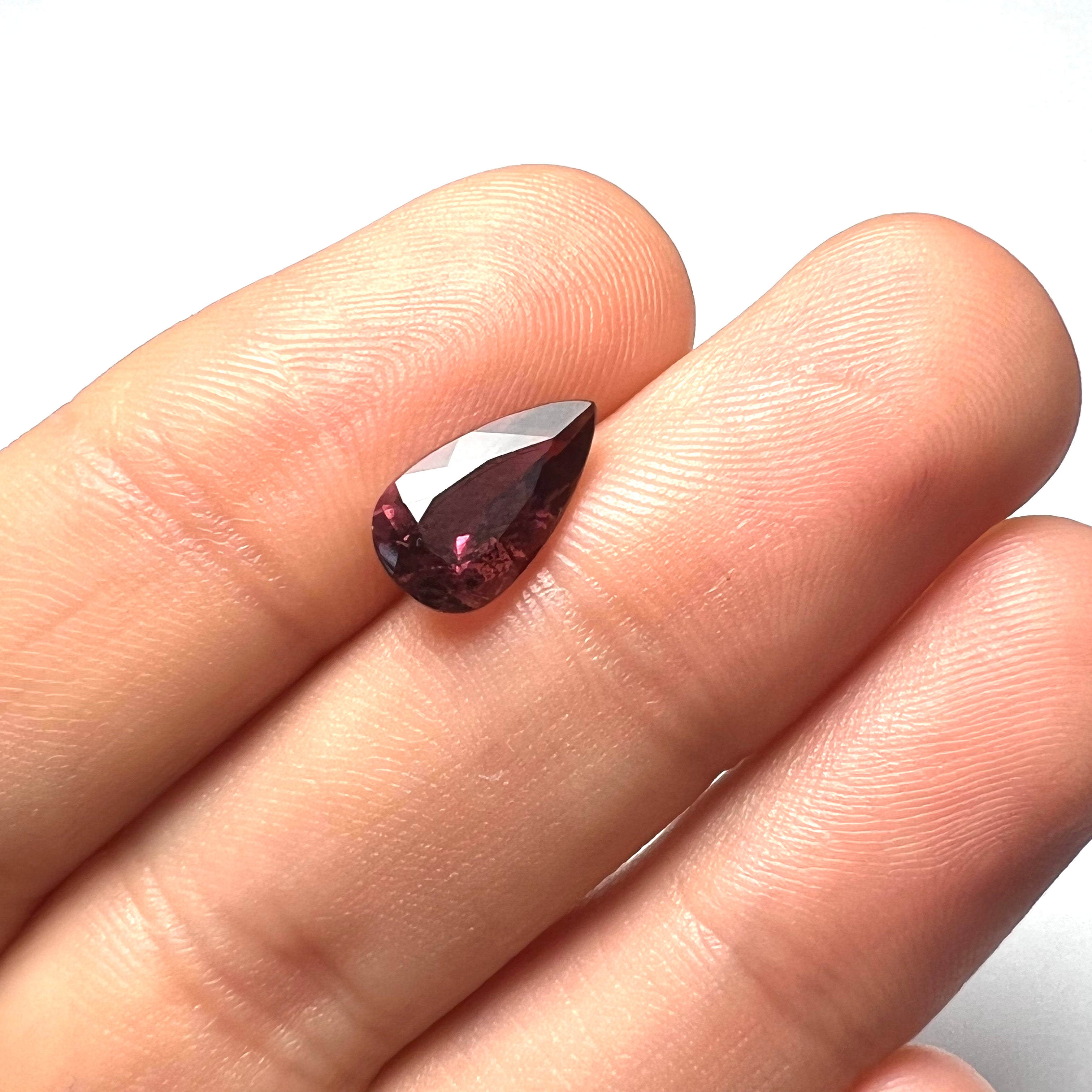 2.04CTW Natural Pear Cut Tourmaline 12x6.5x5mm Earth mined Gemstone